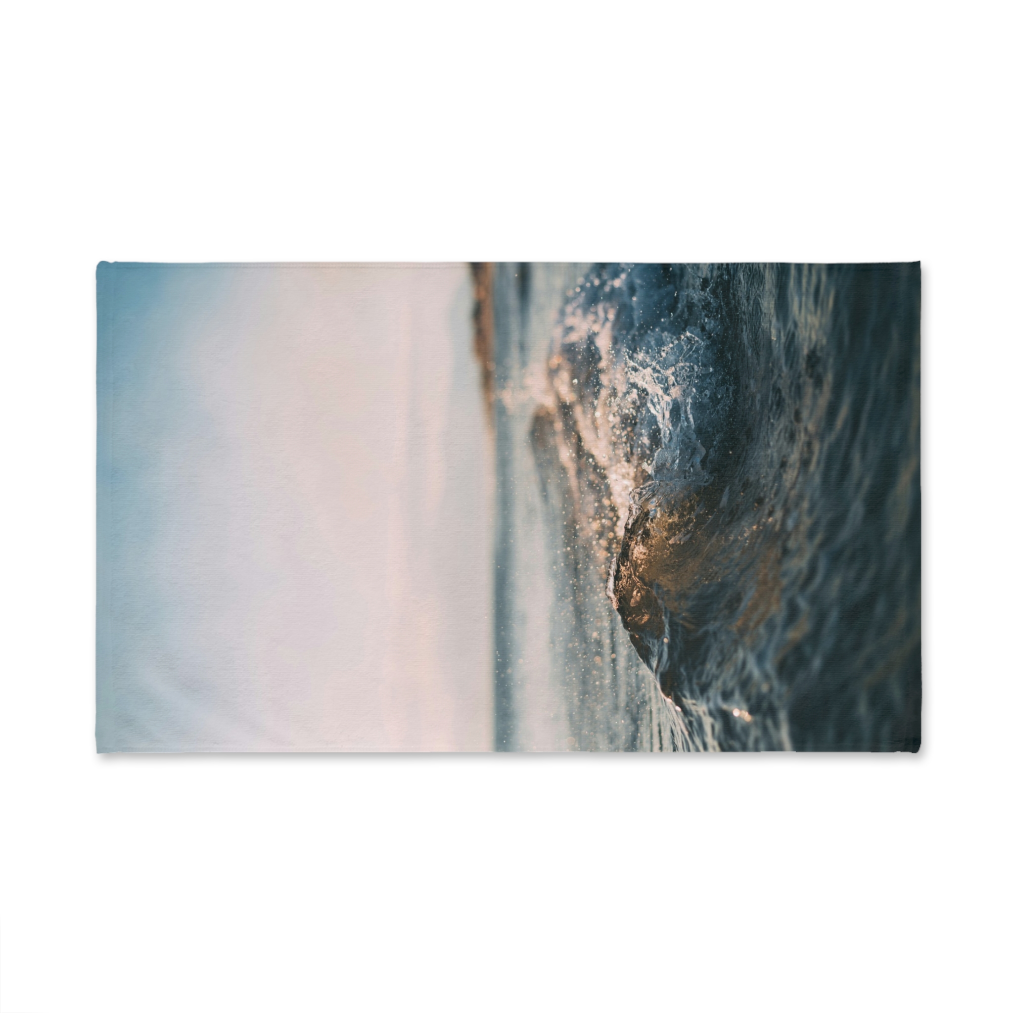 Coastal Wave Hand Towel - Scandinavian-Seaside Serenity - Image 2
