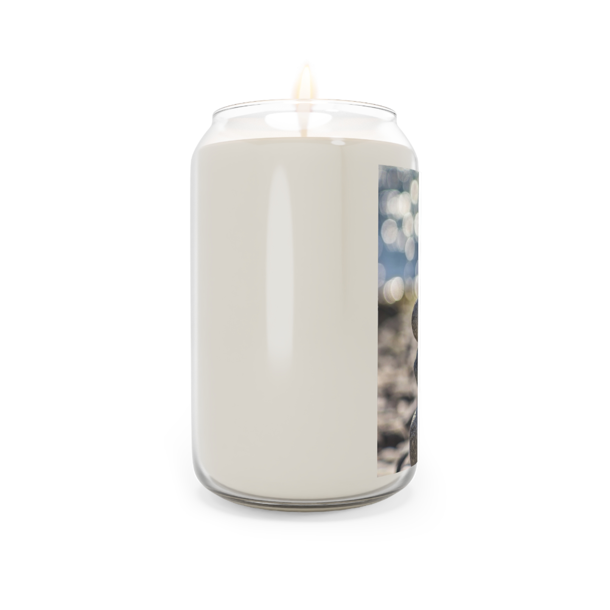 Zen Boulder Scented Candle, 13.75oz - Modern-Coastal Light Bokeh - Image 7