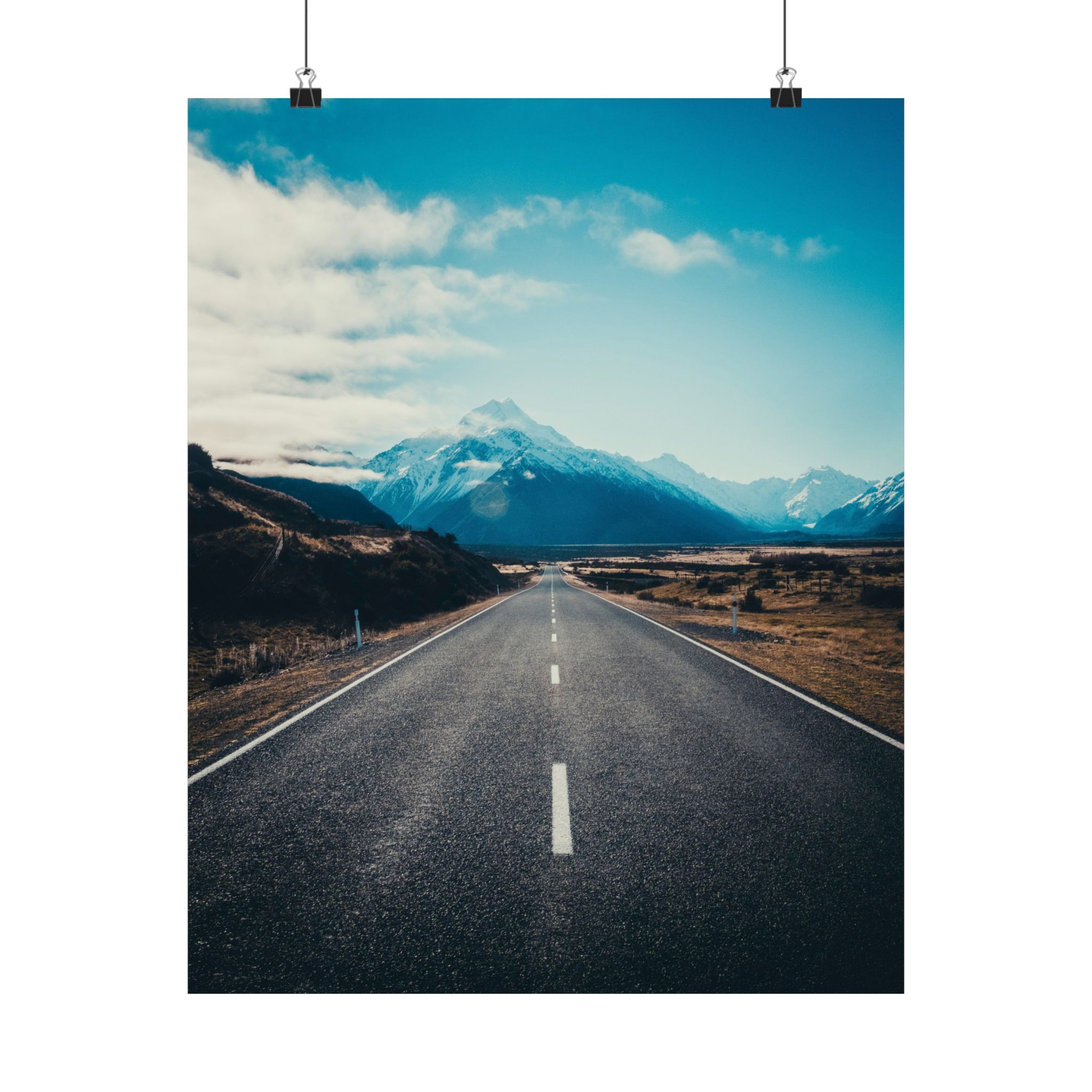 Alpine Horizon Matte Vertical Poster - Cinematic-Mountain Roadscape - Image 13
