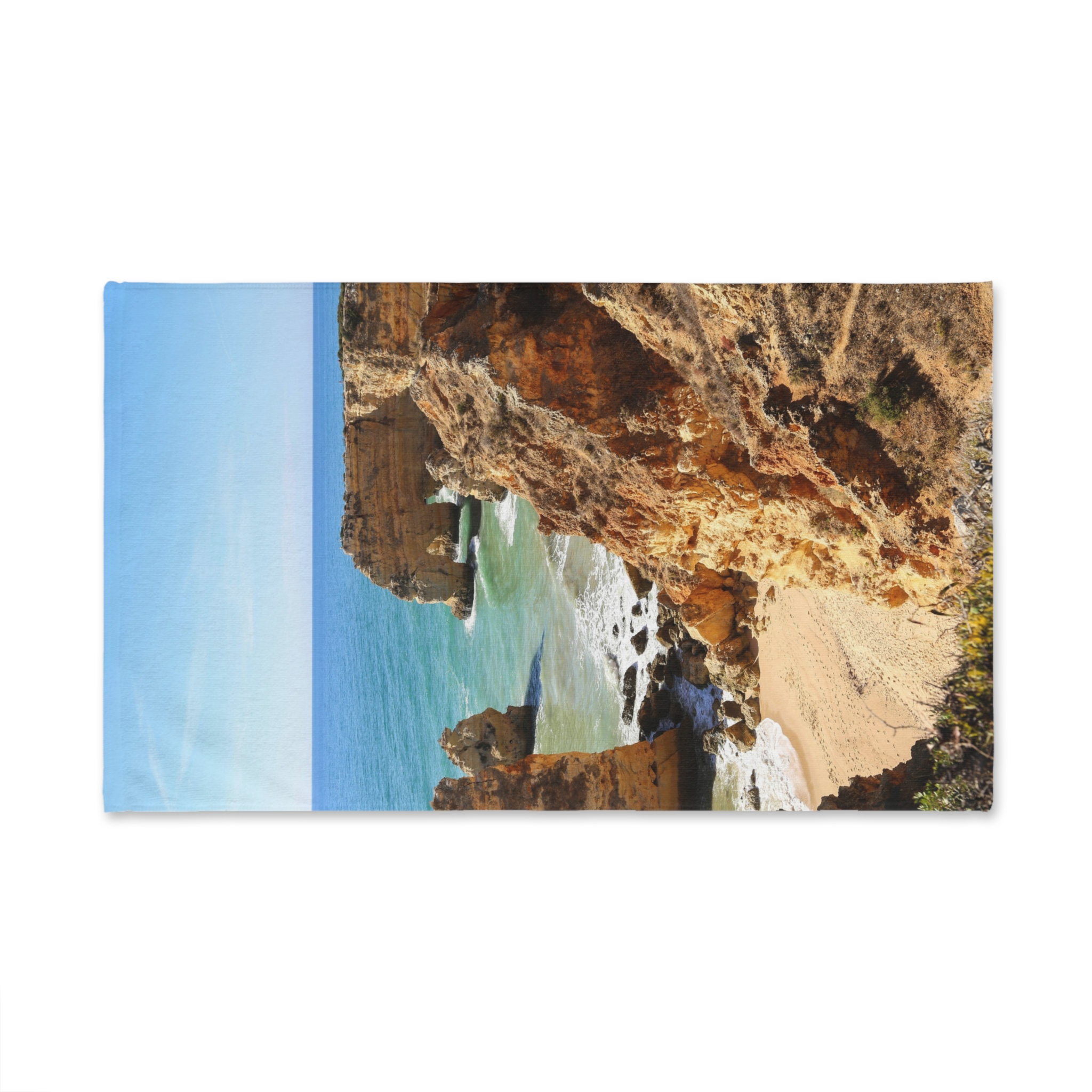 Sunlit Coastline Hand Towel - Mediterranean-Terra Firma Vibe - Image 2