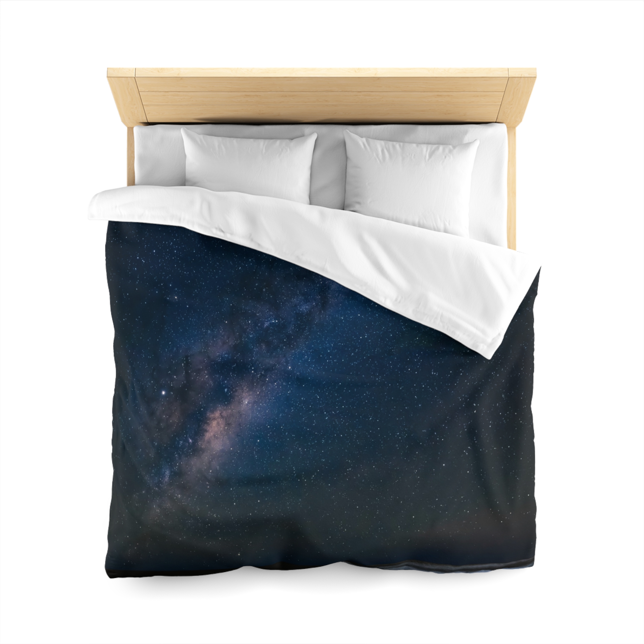 Cosmic Ocean Duvet Cover - Starry-Night Horizon Glow - Image 5
