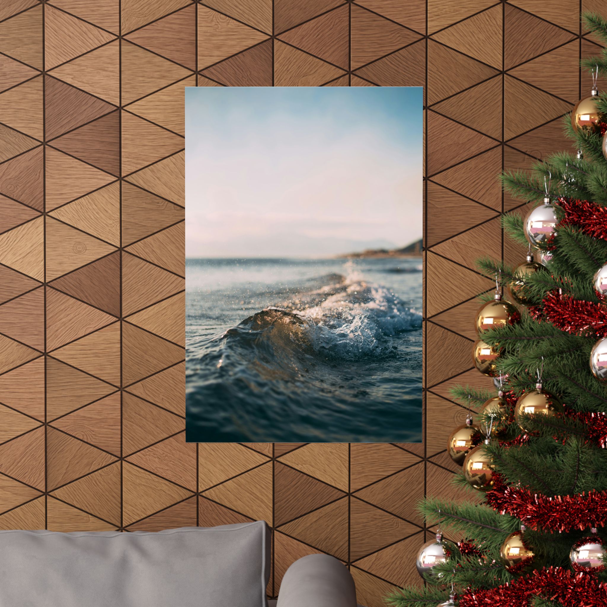 Coastal Wave Matte Vertical Poster - Scandinavian-Seaside Serenity - Image 24