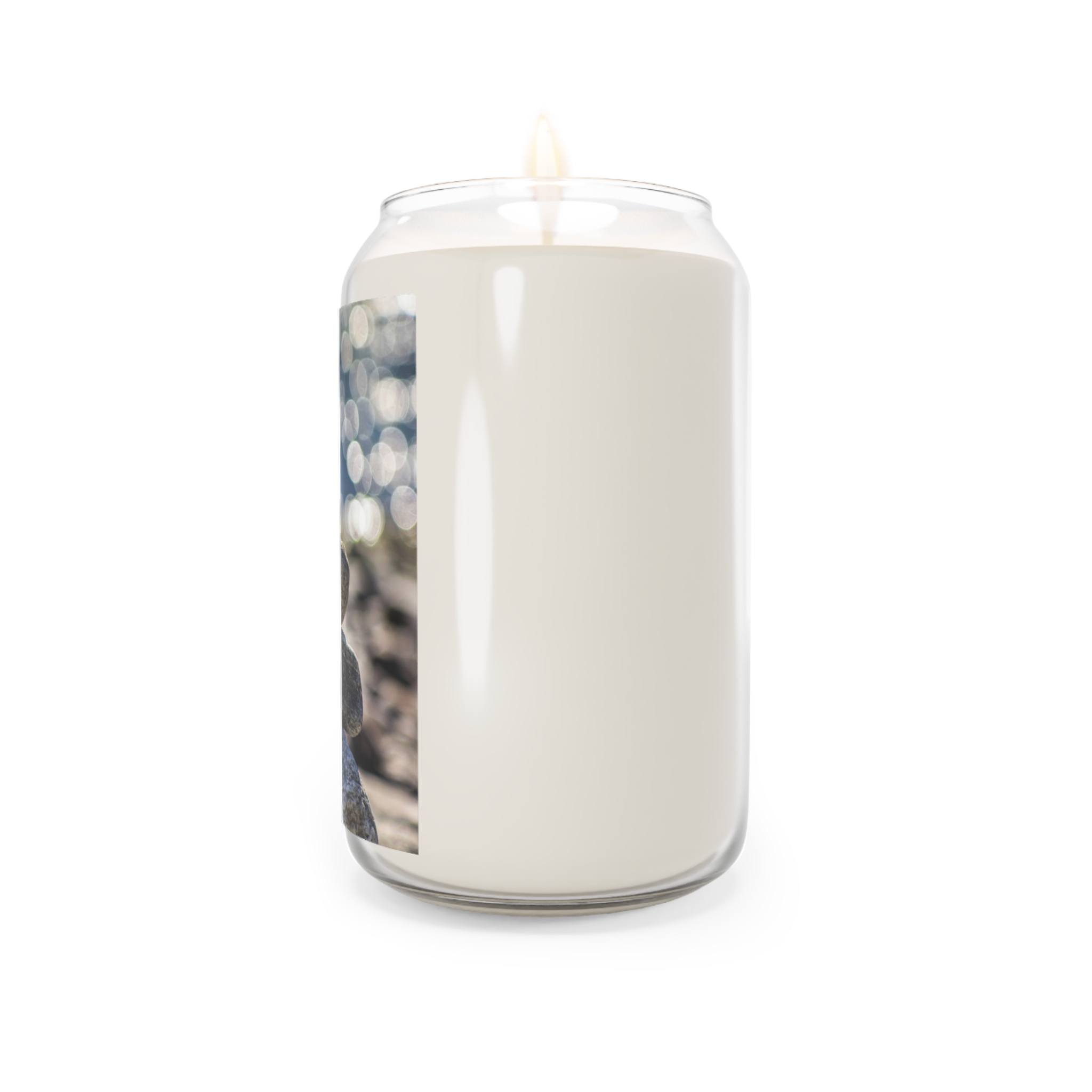 Zen Boulder Scented Candle, 13.75oz - Modern-Coastal Light Bokeh - Image 10