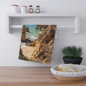 Sunlit Coastline Tea Towel - Mediterranean-Terra Firma Vibe