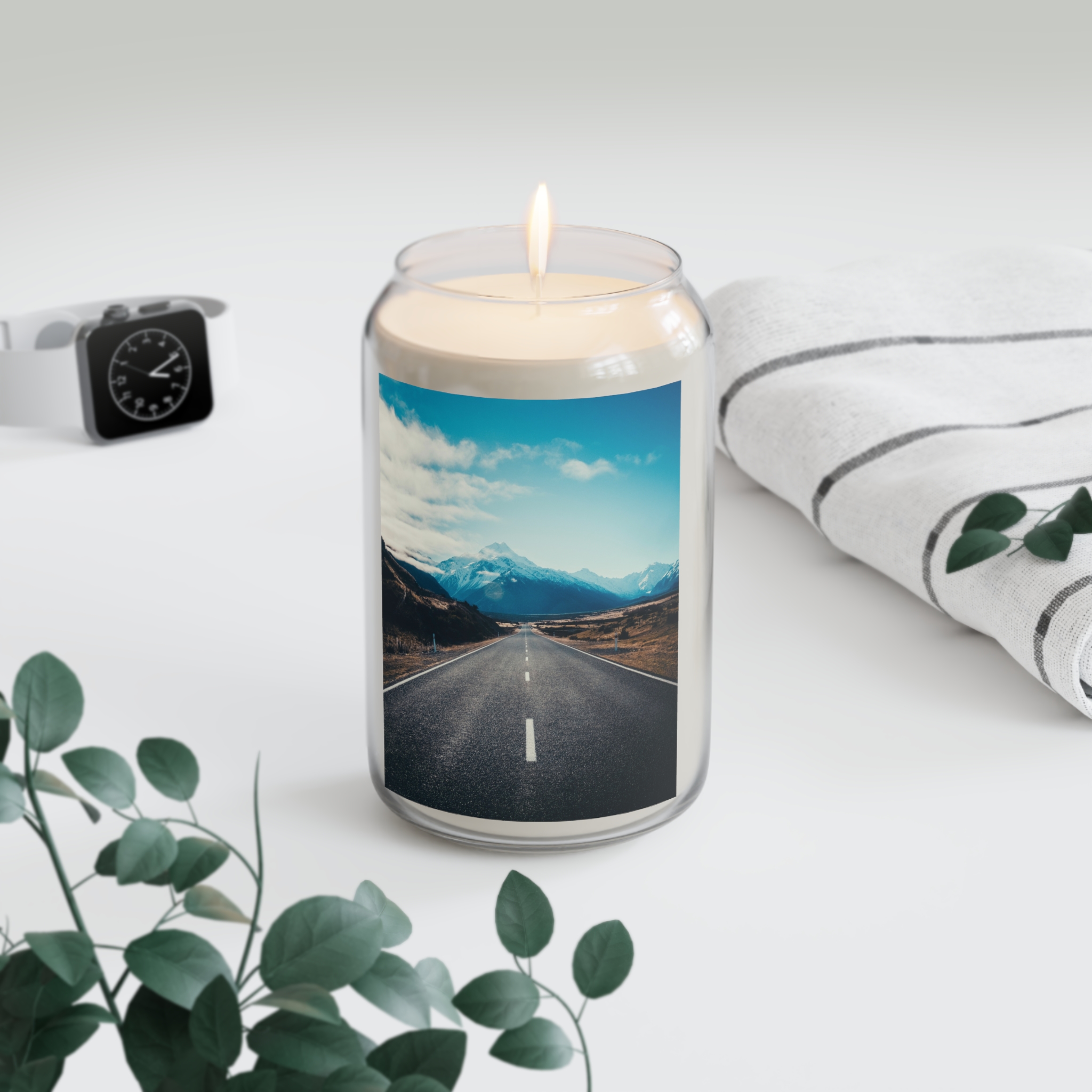 Alpine Horizon Scented Candle, 13.75oz - Cinematic-Mountain Roadscape - Image 4