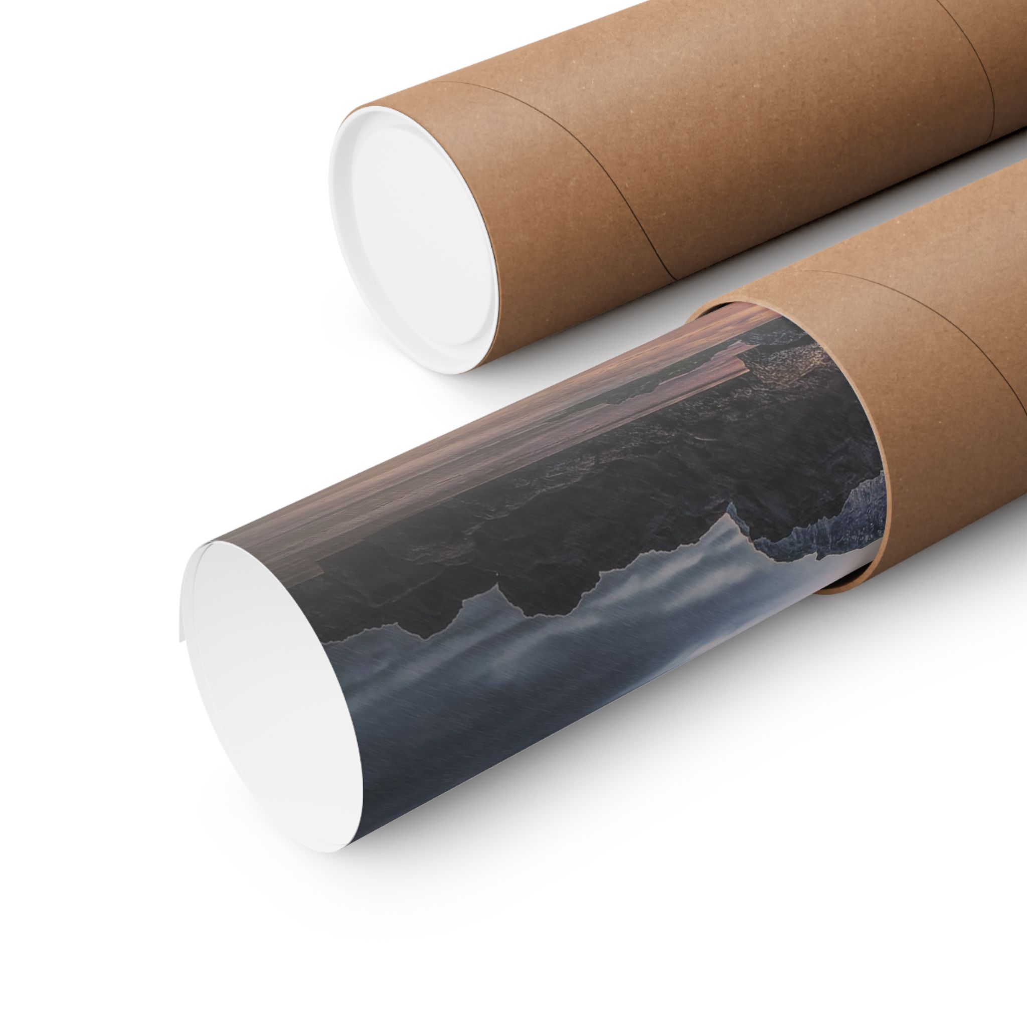 Mystic Cliff Matte Vertical Poster - Scandinavian-Modern Coastal Twilight - Image 7