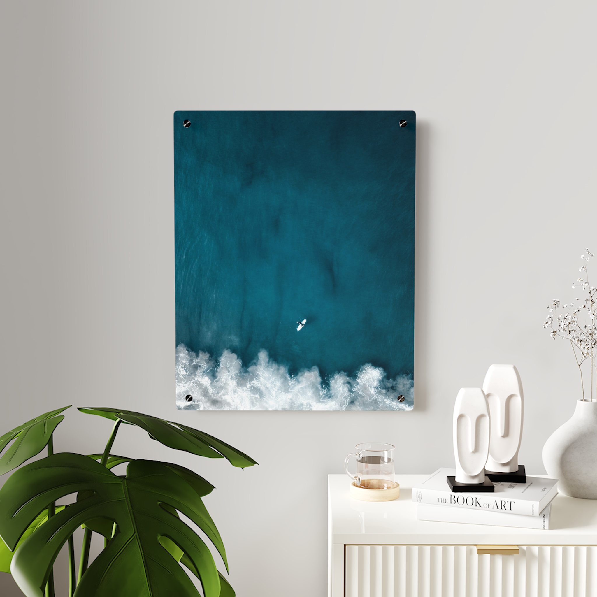 Oceanic Surfer Acrylic Wall Art - Coastal-Modern Deep Sea - Image 15