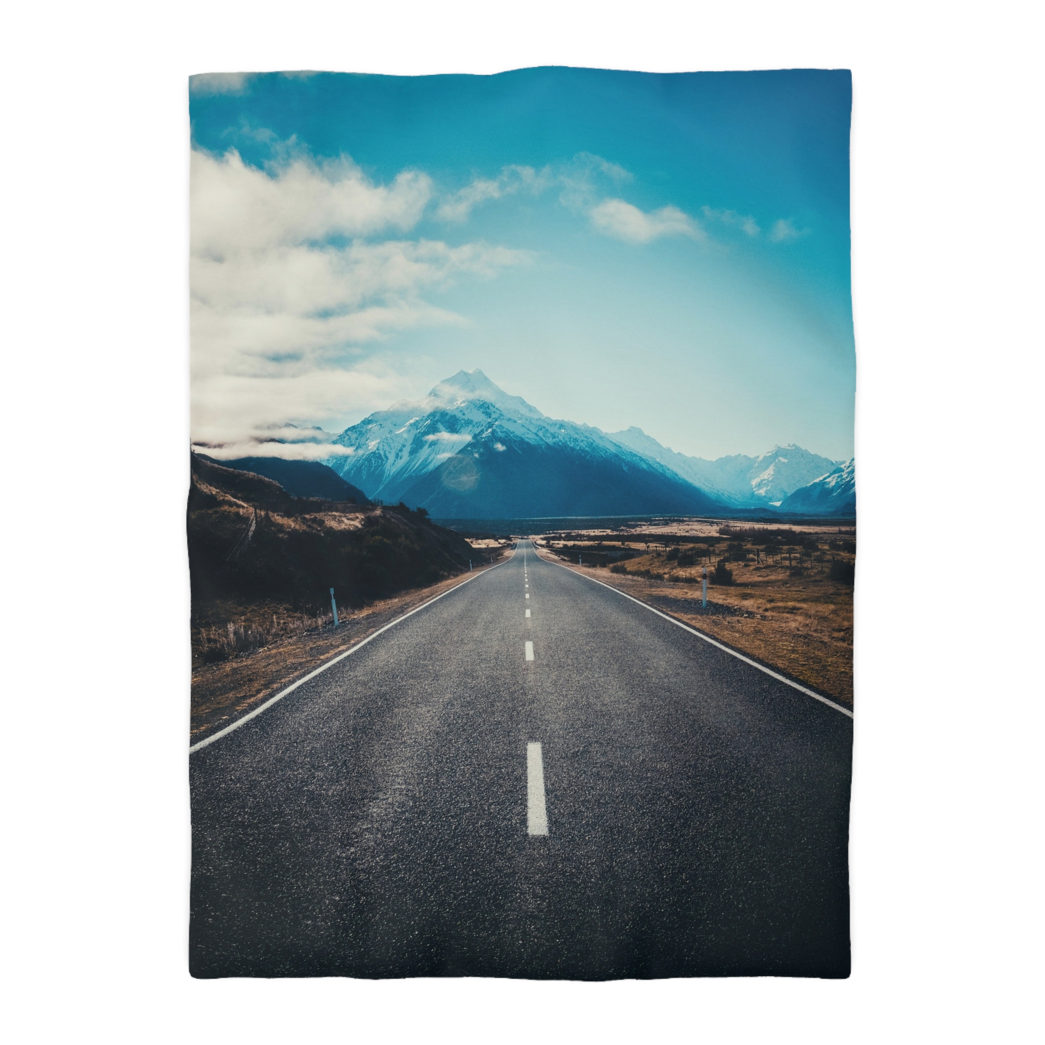 Alpine Horizon Duvet Cover - Cinematic-Vista Roadscape - Image 10