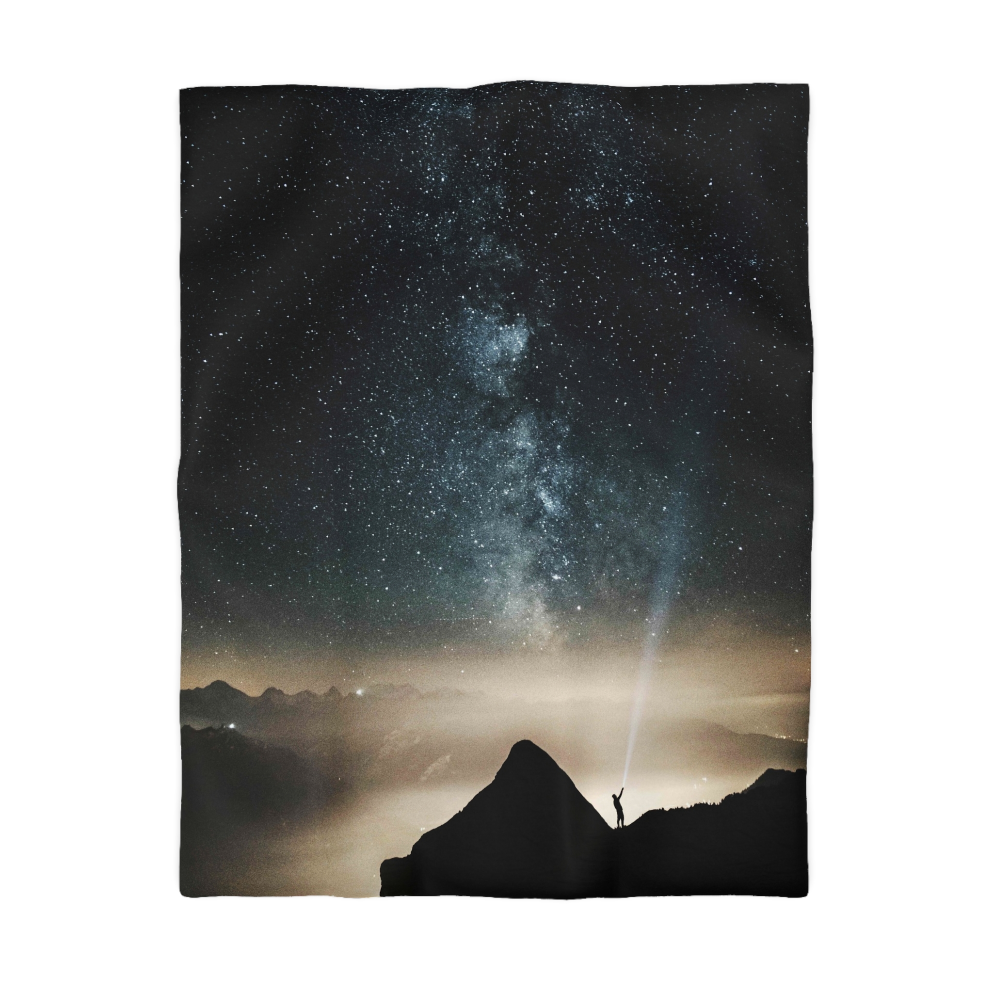 Mystic Galaxy Duvet Cover - Nocturnal-Starlight Exploration