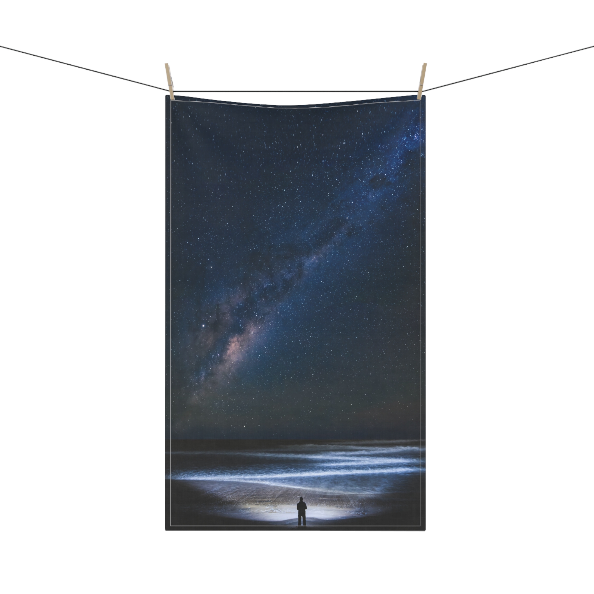 Cosmic Ocean Tea Towel - Starry-Night Horizon Glow - Image 8
