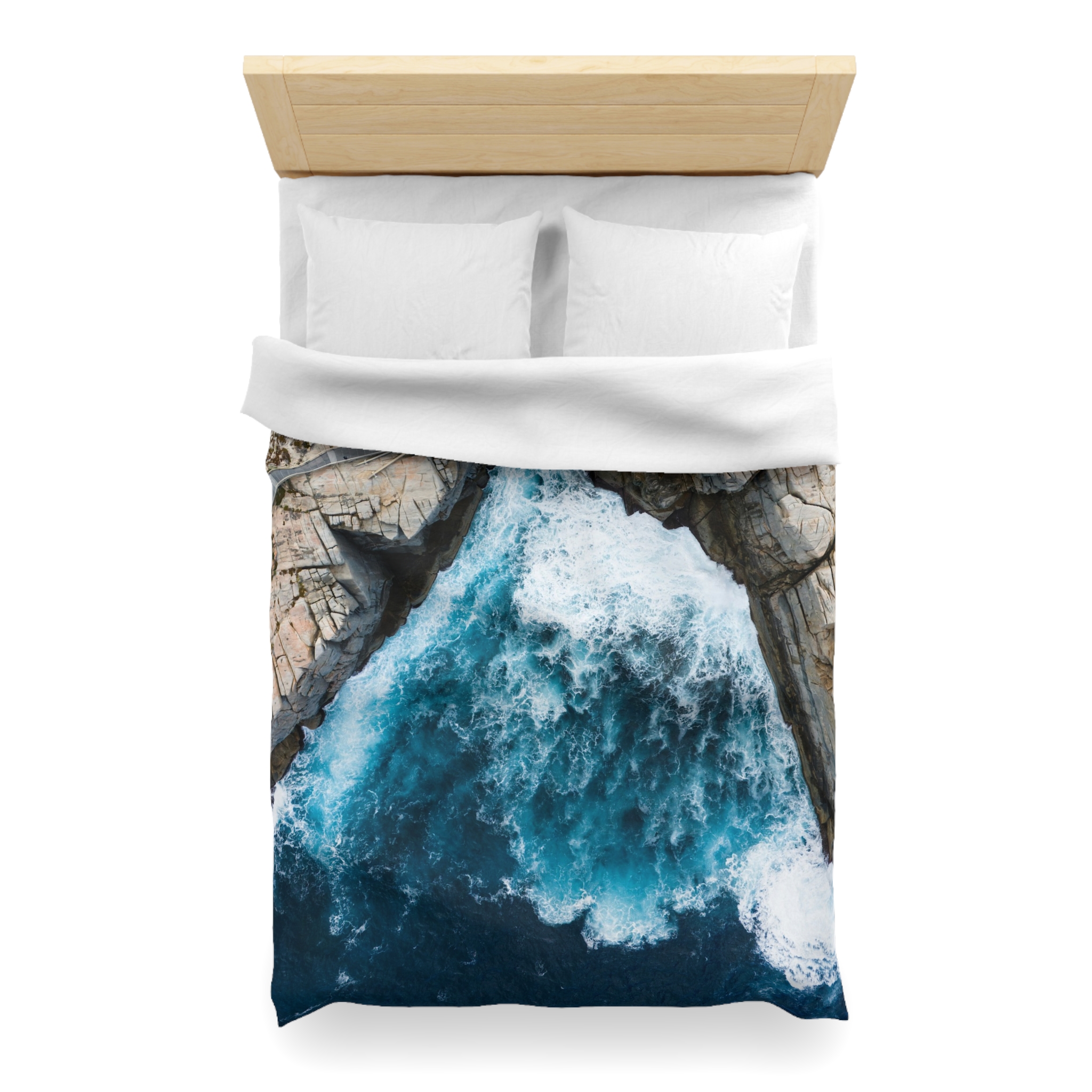 Coastal-Cliff Duvet Cover - Scandinavian-Seaside Storm - Image 11