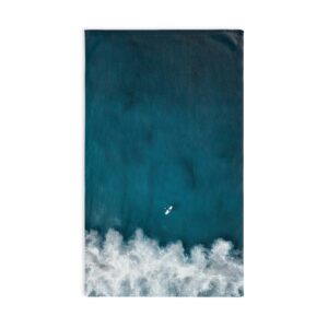 Oceanic Surfer Hand Towel - Coastal-Modern Deep Sea