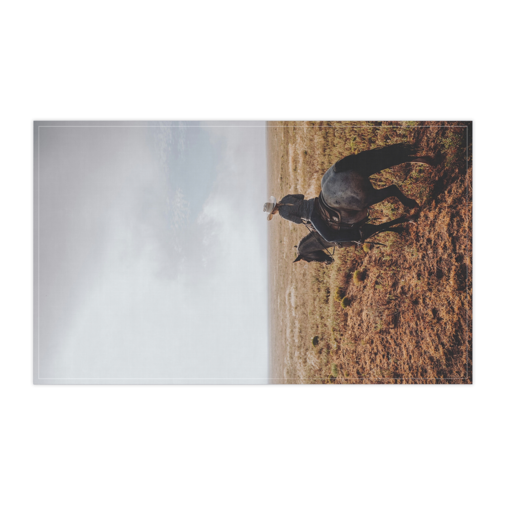 Prairie Cowboy Tea Towel - Rustic-Western Morning Light - Image 3