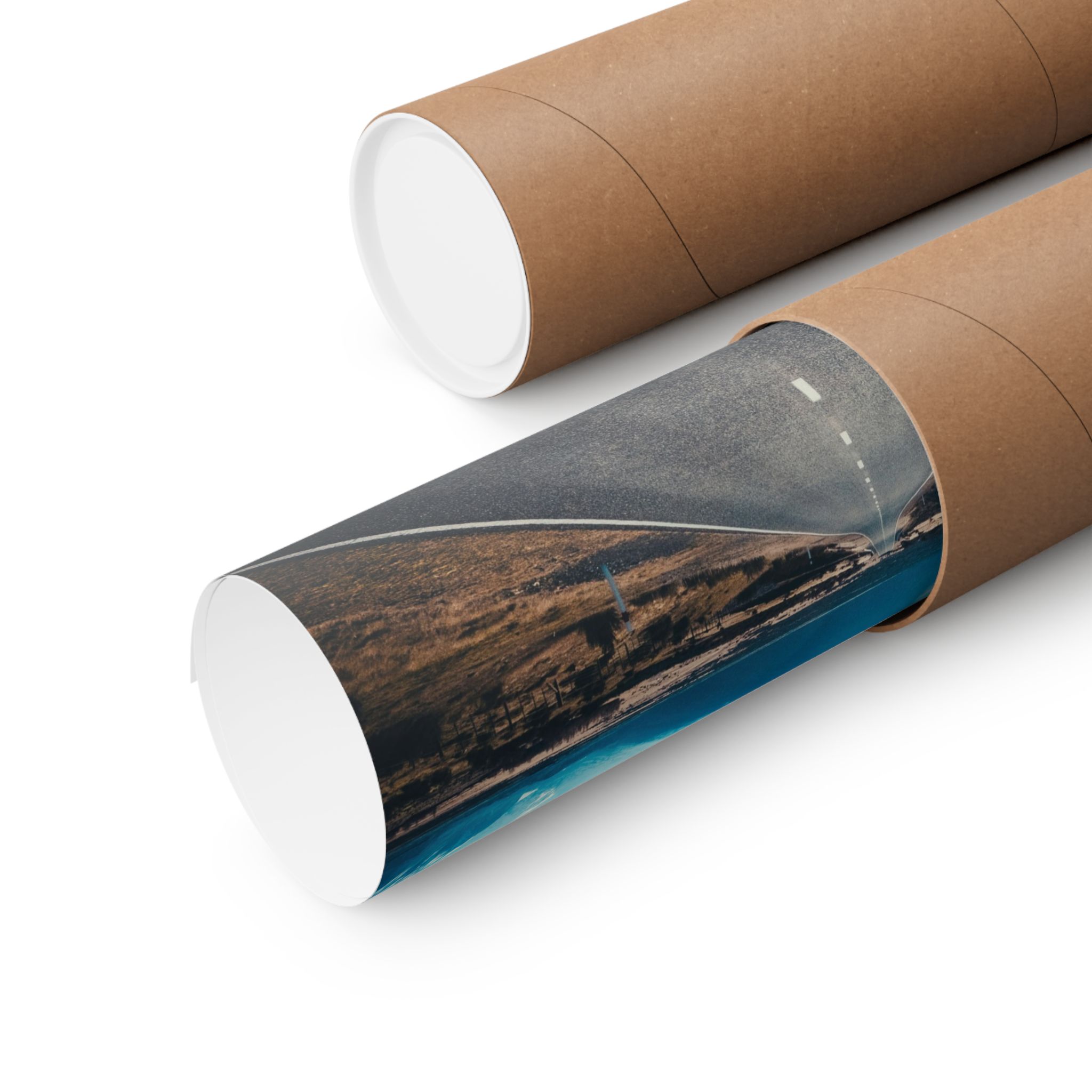 Alpine Horizon Matte Vertical Poster - Cinematic-Mountain Roadscape - Image 3