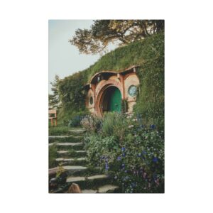 Cottagecore Hobbit Canvas Wall Art - Botanical-Pathway Rustic-Charm