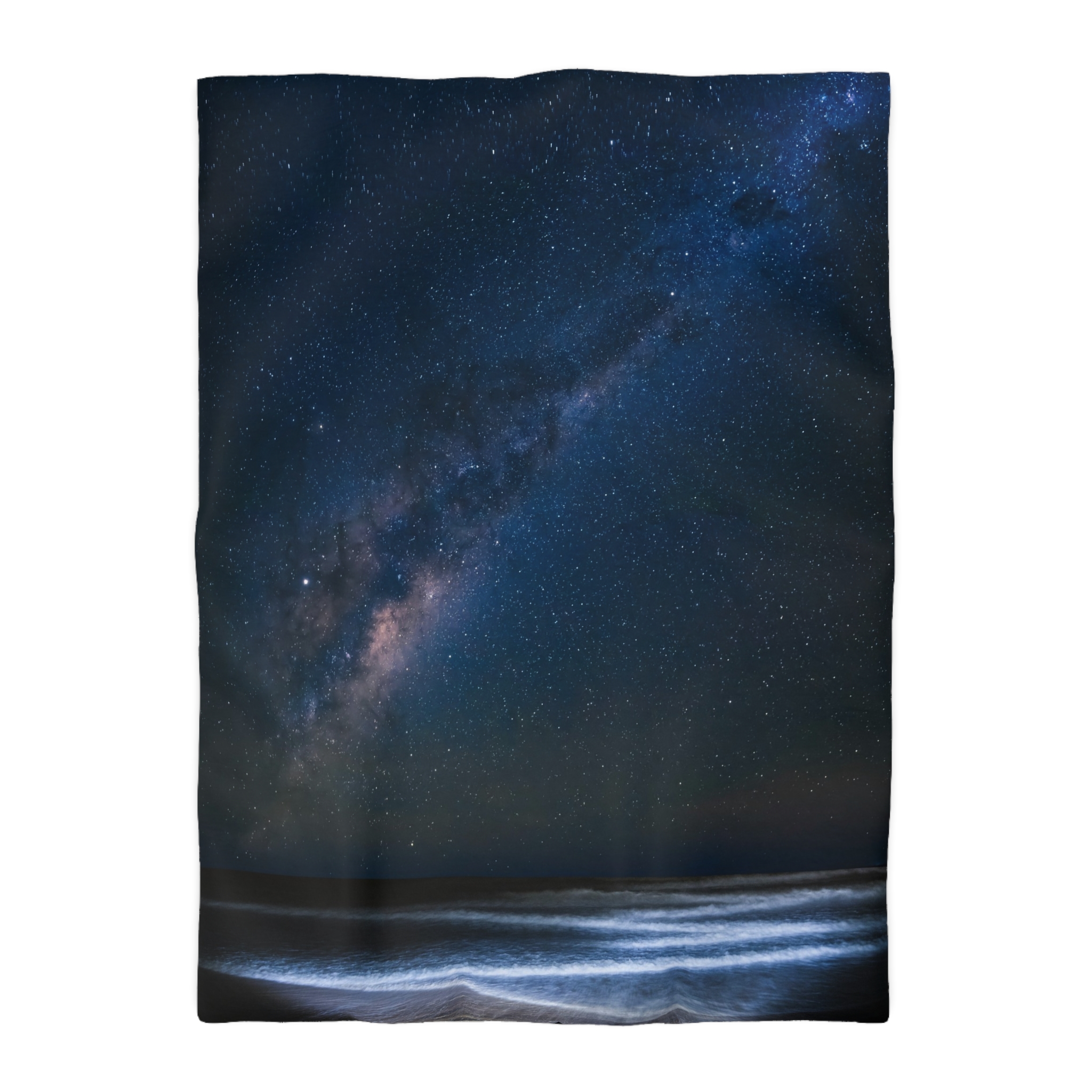 Cosmic Ocean Duvet Cover - Starry-Night Horizon Glow - Image 10