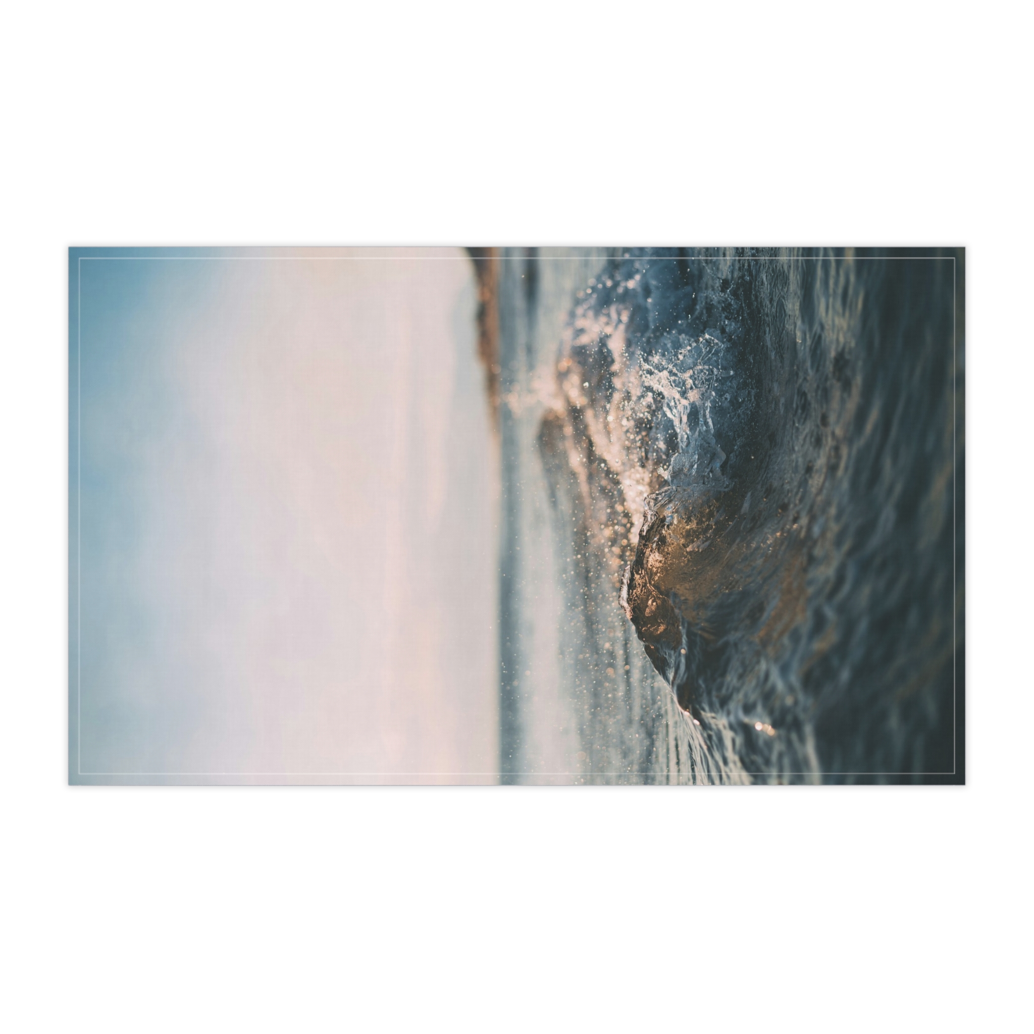 Coastal Wave Tea Towel - Scandinavian-Seaside Serenity - Image 3