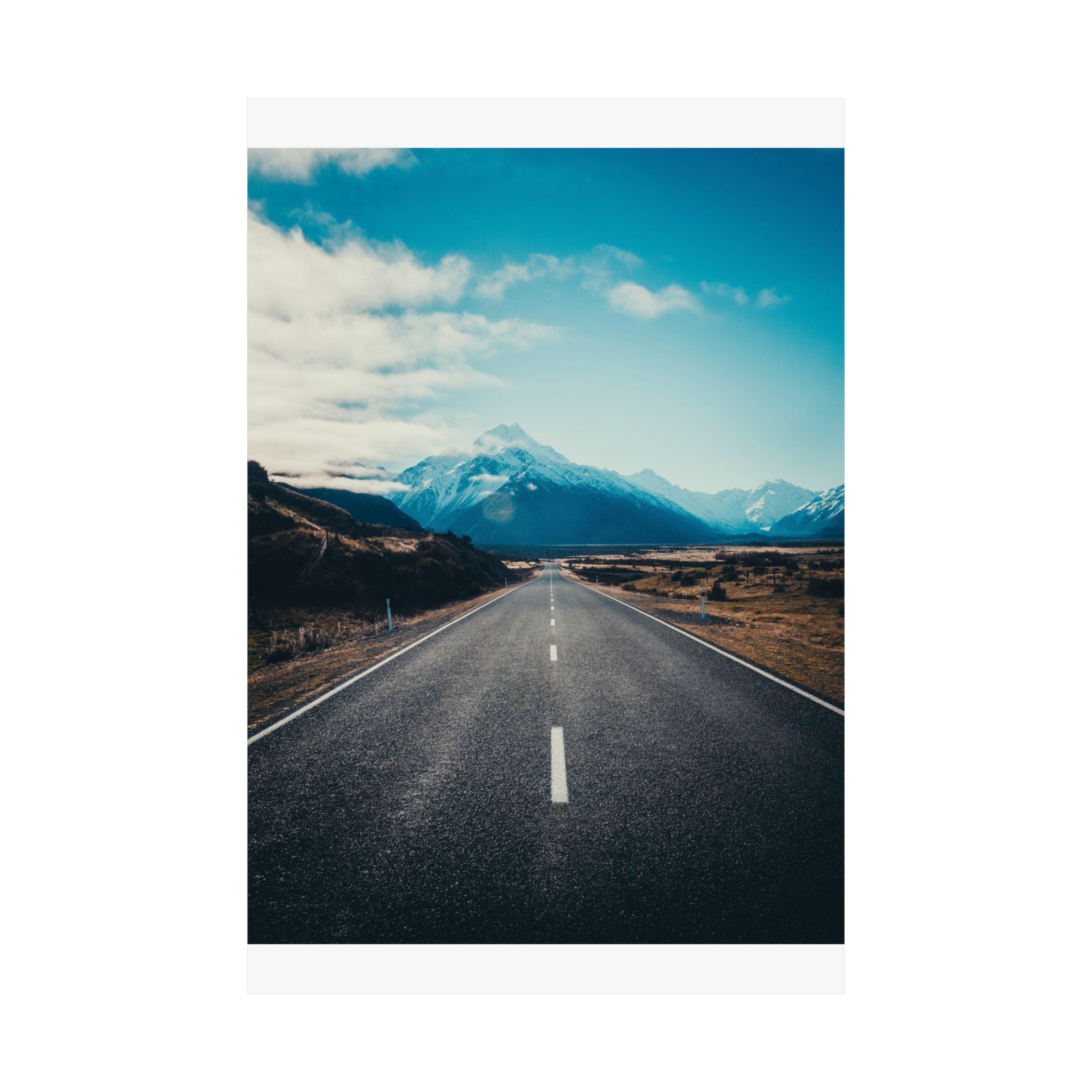 Alpine Horizon Matte Vertical Poster - Cinematic-Mountain Roadscape - Image 22