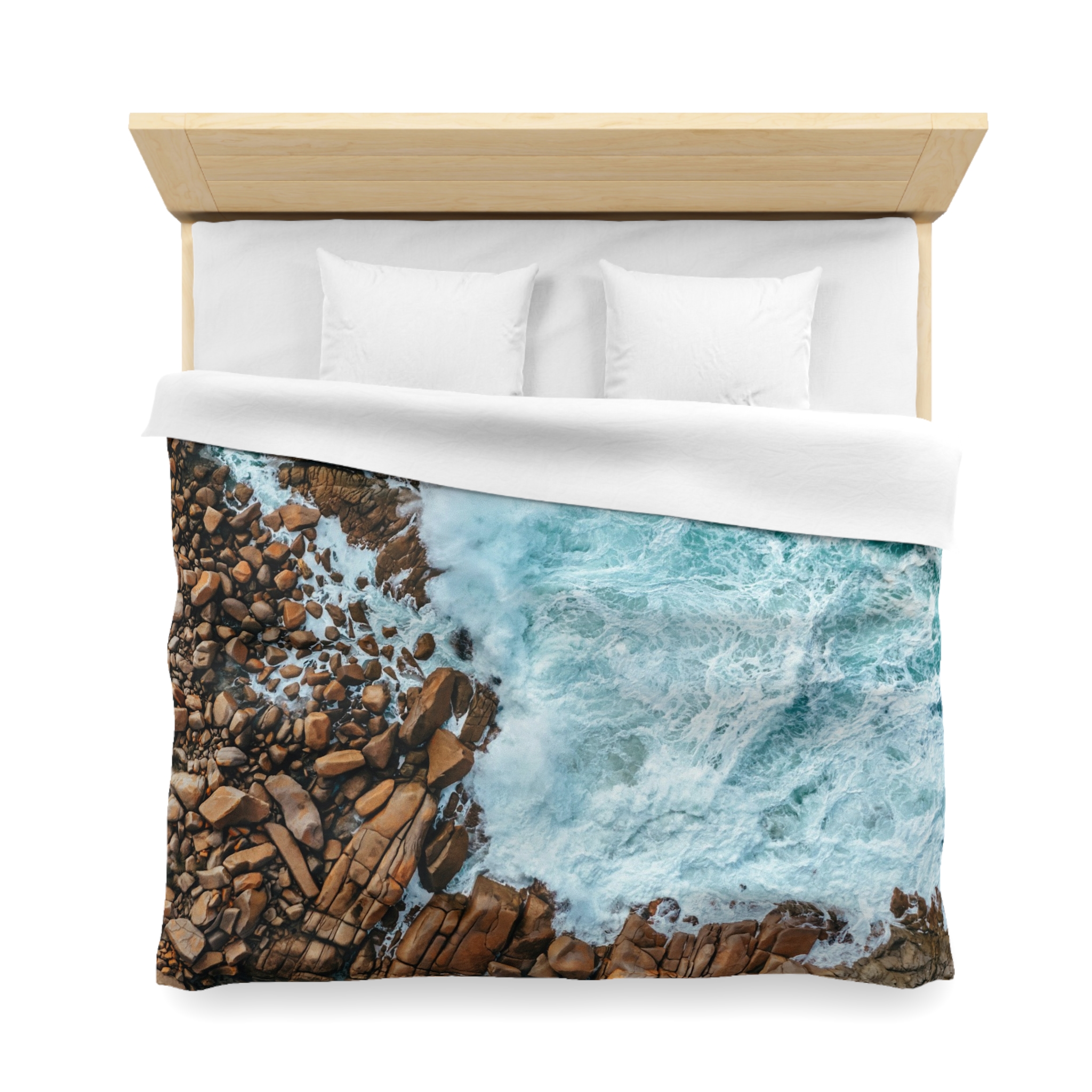 Coastal-Nautilus Duvet Cover - Scandinavian-Rustic Shoreline - Image 8