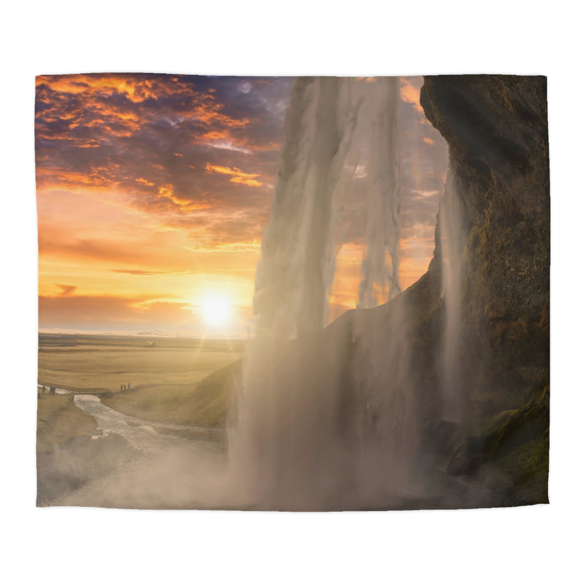 Aurora Cascade Duvet Cover - Scandinavian-Midnight Sunscape - Image 7