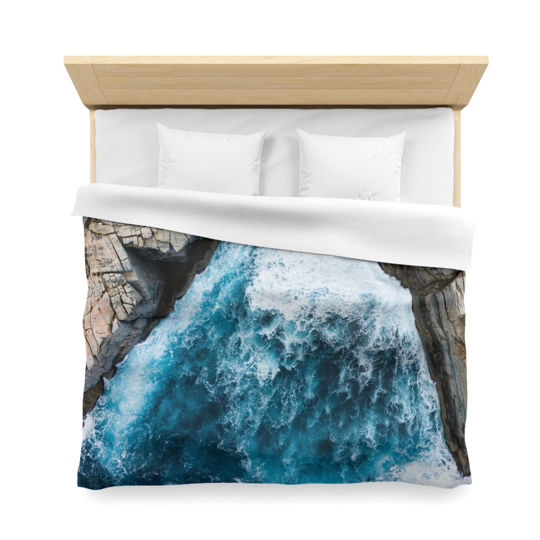 Coastal-Cliff Duvet Cover - Scandinavian-Seaside Storm - Image 8