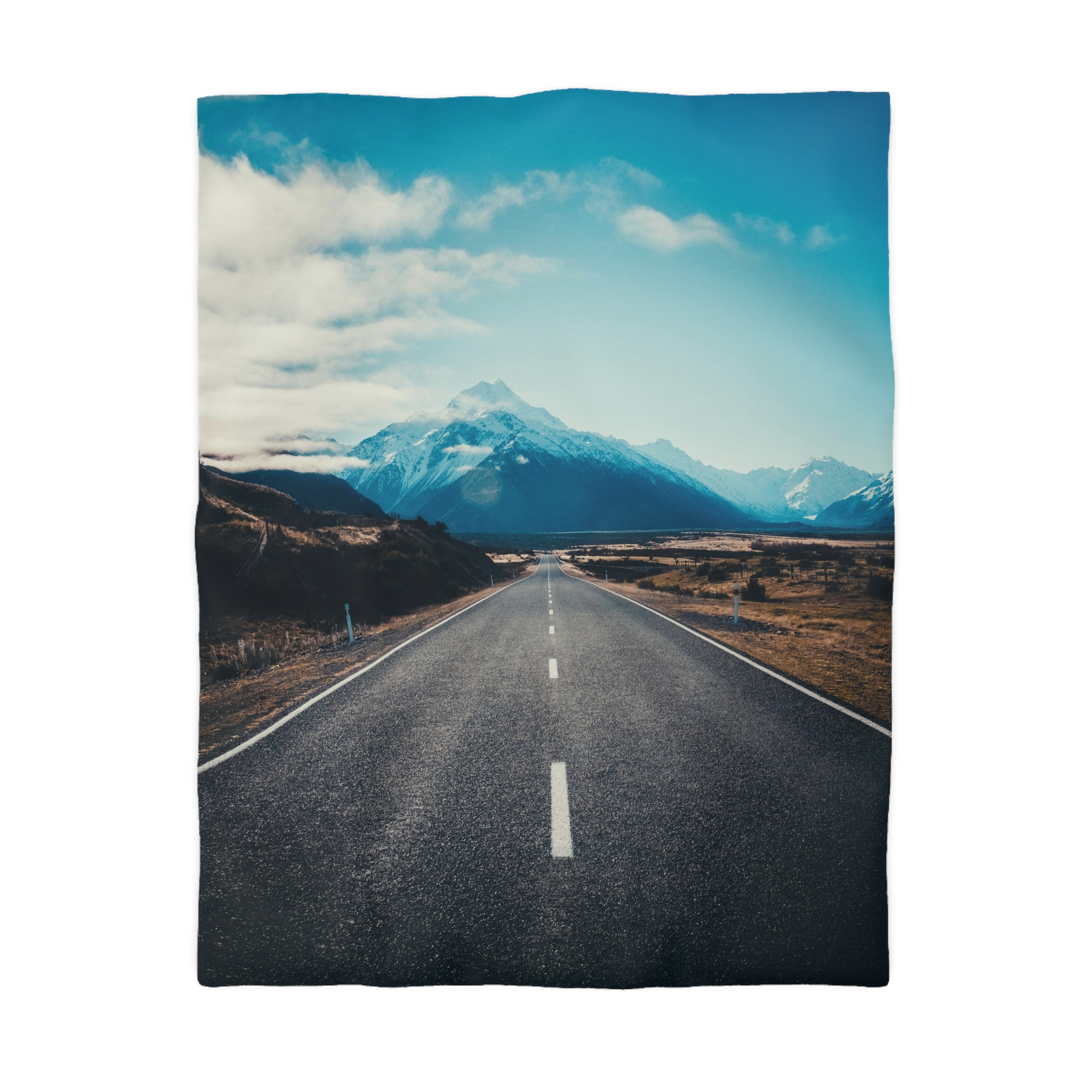 Alpine Horizon Duvet Cover - Cinematic-Vista Roadscape