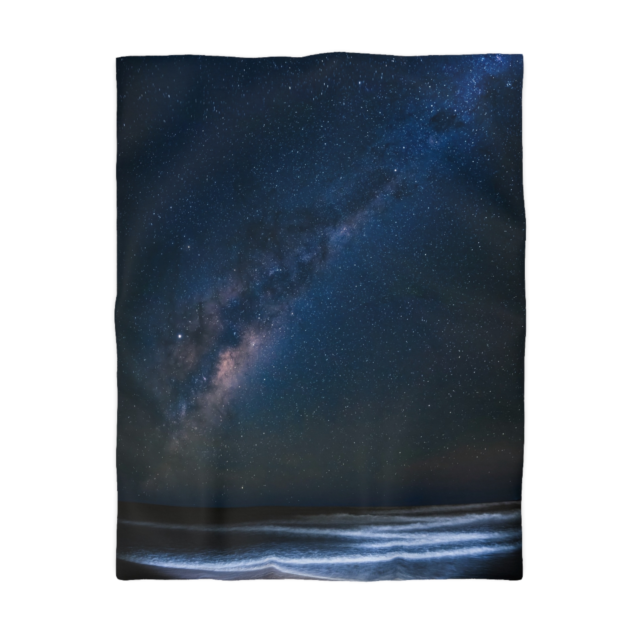 Cosmic Ocean Duvet Cover - Starry-Night Horizon Glow