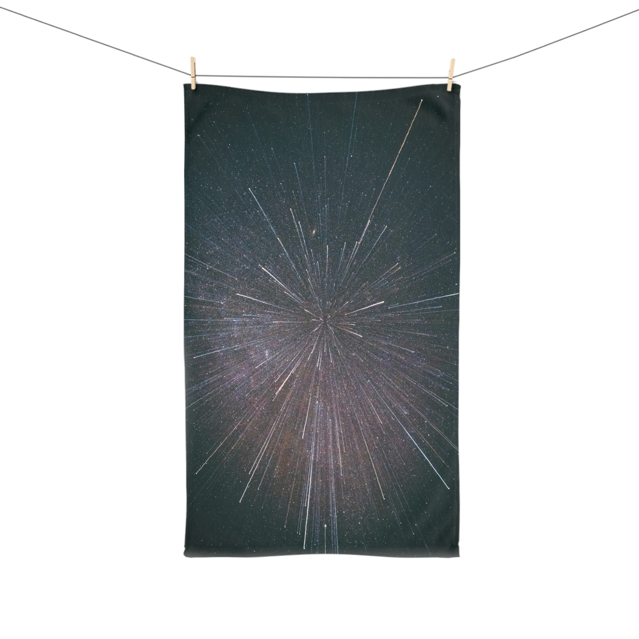 Nebula Burst Hand Towel - Cosmic-Glitch Star Field - Image 3