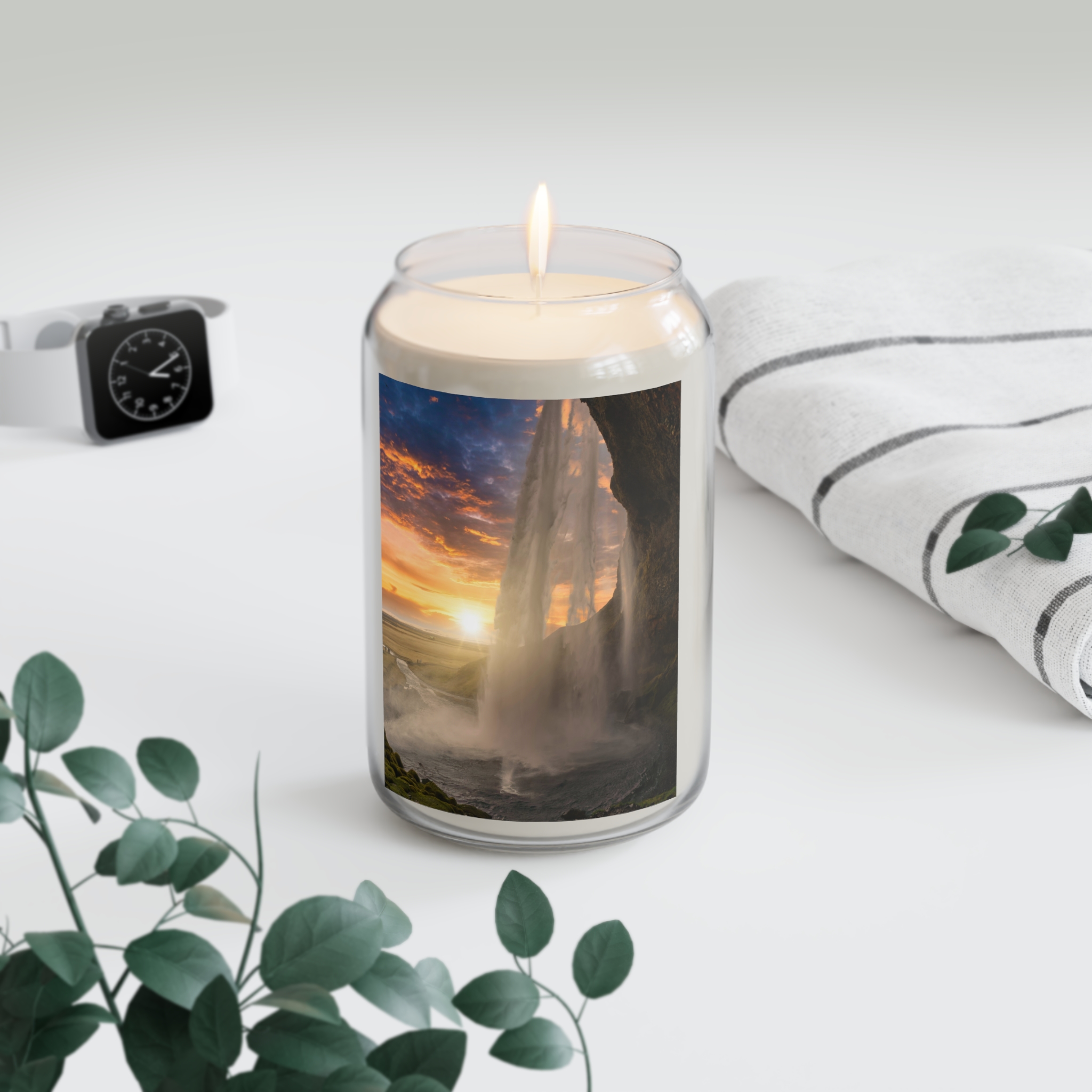Aurora Cascade Scented Candle, 13.75oz - Scandinavian-Midnight Sunscape - Image 12