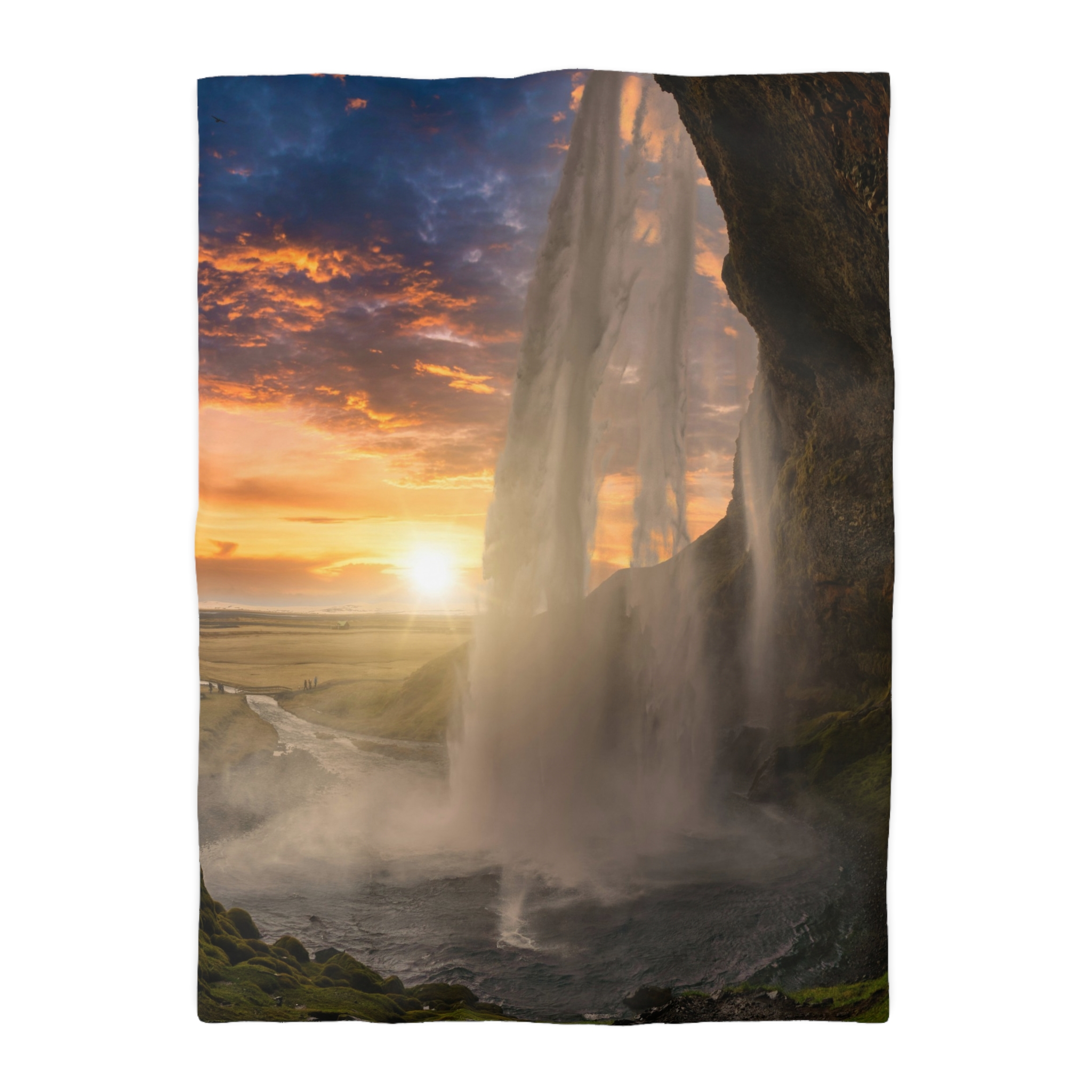 Aurora Cascade Duvet Cover - Scandinavian-Midnight Sunscape - Image 10