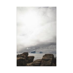 Polar-Iceberg Canvas Wall Art - Scandinavian-Midnight Fjord