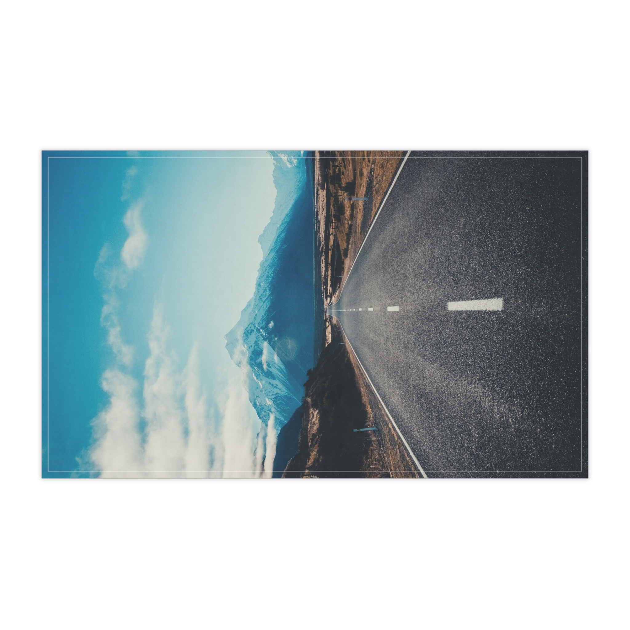 Alpine Horizon Tea Towel - Cinematic-Vista Roadscape - Image 3