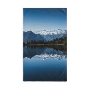 Alpine Reflection Hand Towel - Contemporary Natural Landscape View