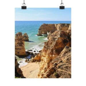 Sunlit Coastline Matte Vertical Poster - Mediterranean-Terra Firma Vibe