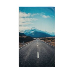 Alpine Horizon Hand Towel - Cinematic-Vista Roadscape