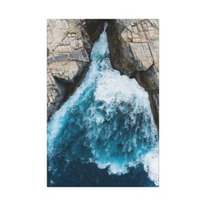 Coastal-Cliff Canvas Wall Art - Scandinavian-Seaside Storm
