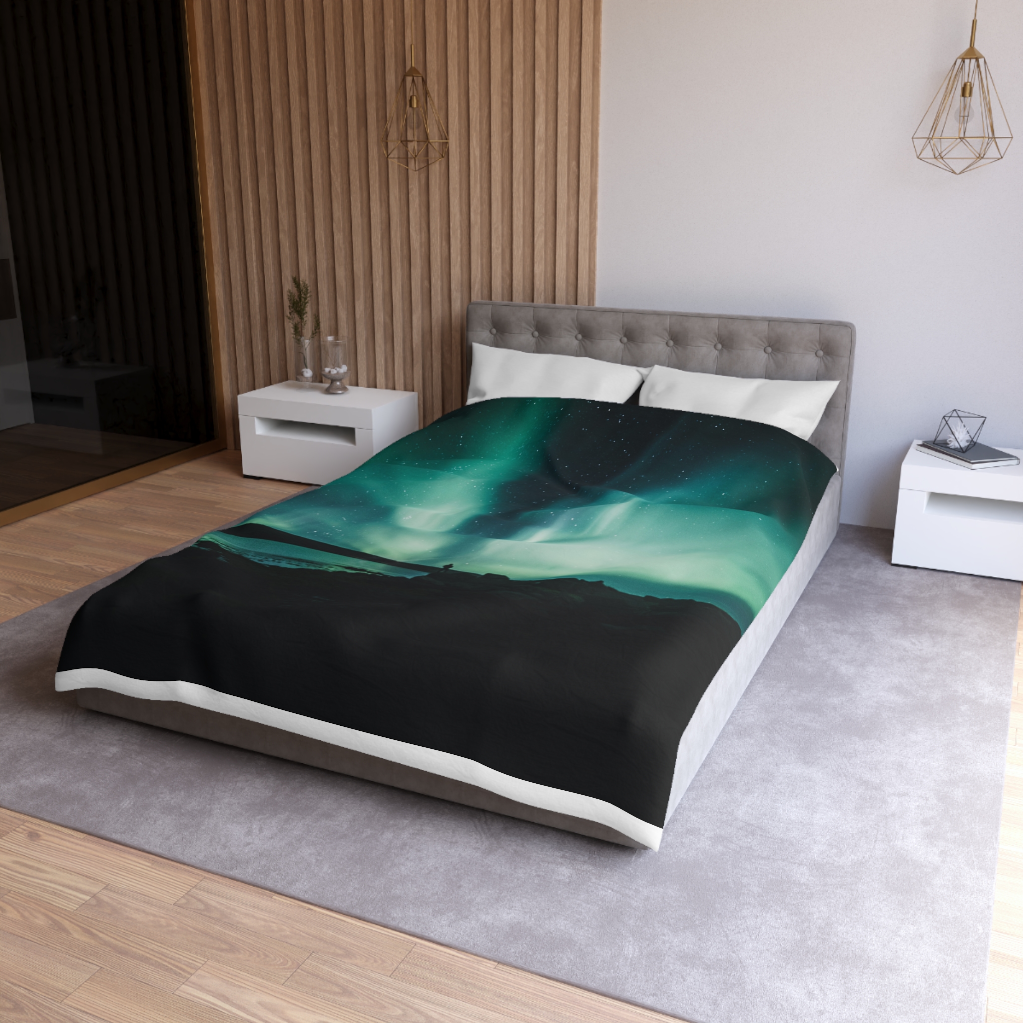 Aurora Borealis Duvet Cover - Ethereal-Night Skyscape - Image 12