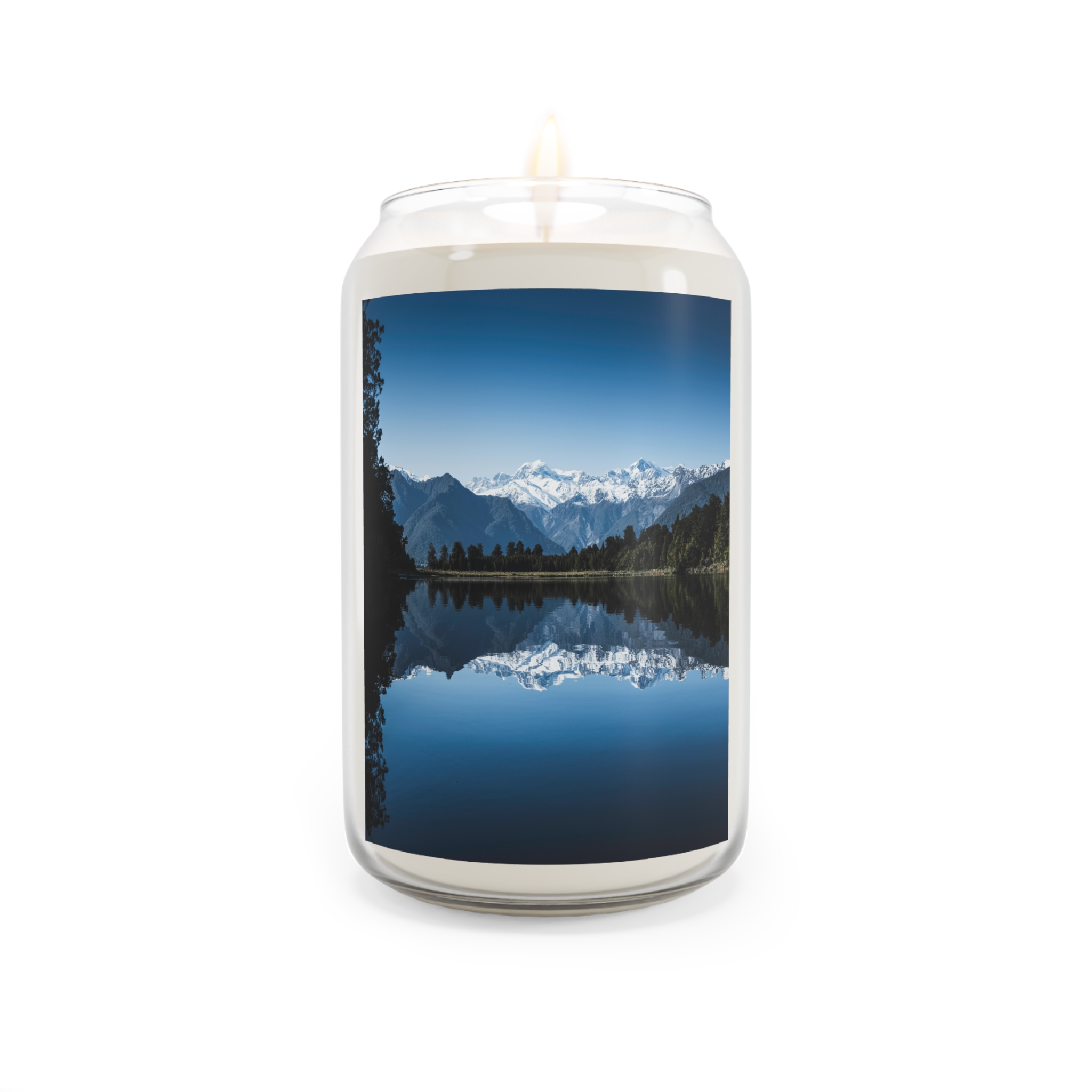 Alpine Reflection Scented Candle, 13.75oz - Contemporary Natural Landscape View - Image 5