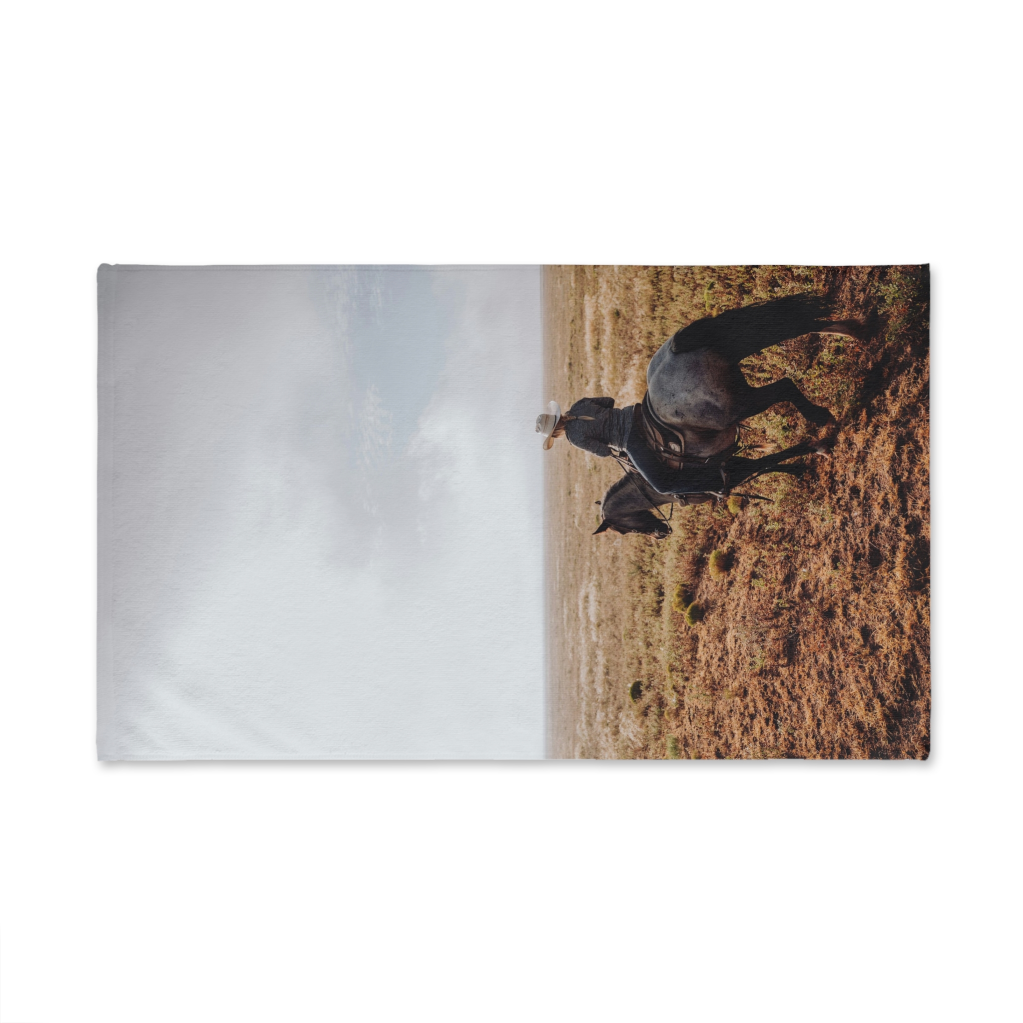 Prairie Cowboy Hand Towel - Rustic-Western Morning Light - Image 2