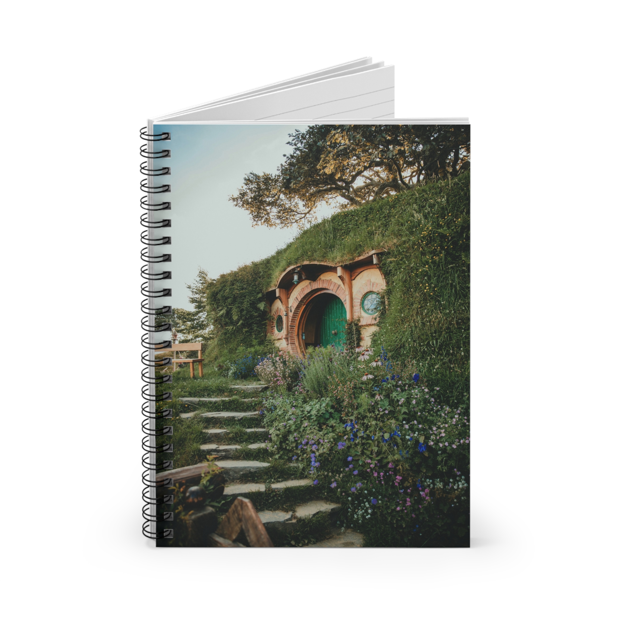 Cottagecore Hobbit Spiral Notebook - Botanical-Pathway Rustic-Charm - Image 2