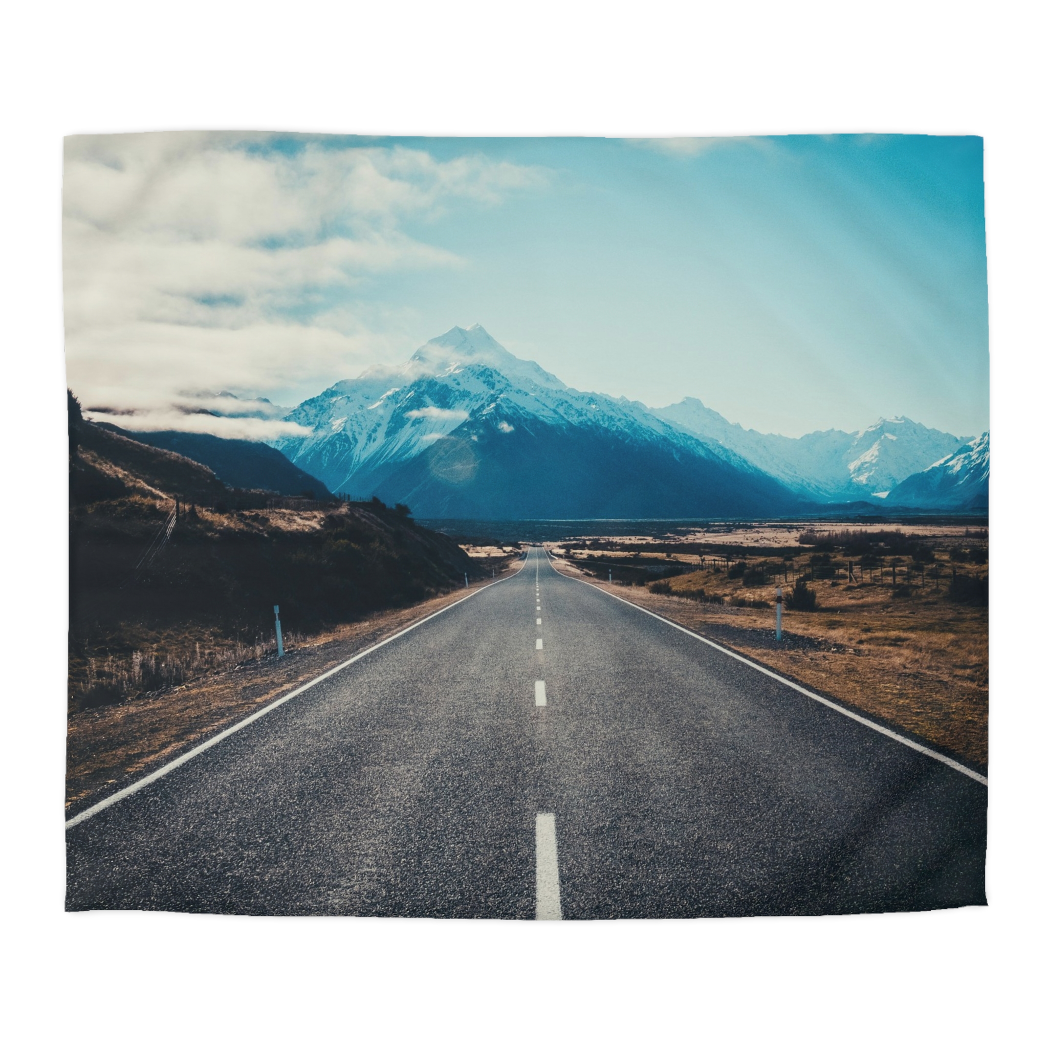 Alpine Horizon Duvet Cover - Cinematic-Vista Roadscape - Image 7