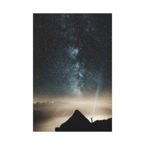 Mystic Galaxy Canvas Wall Art - Nocturnal-Starlight Exploration