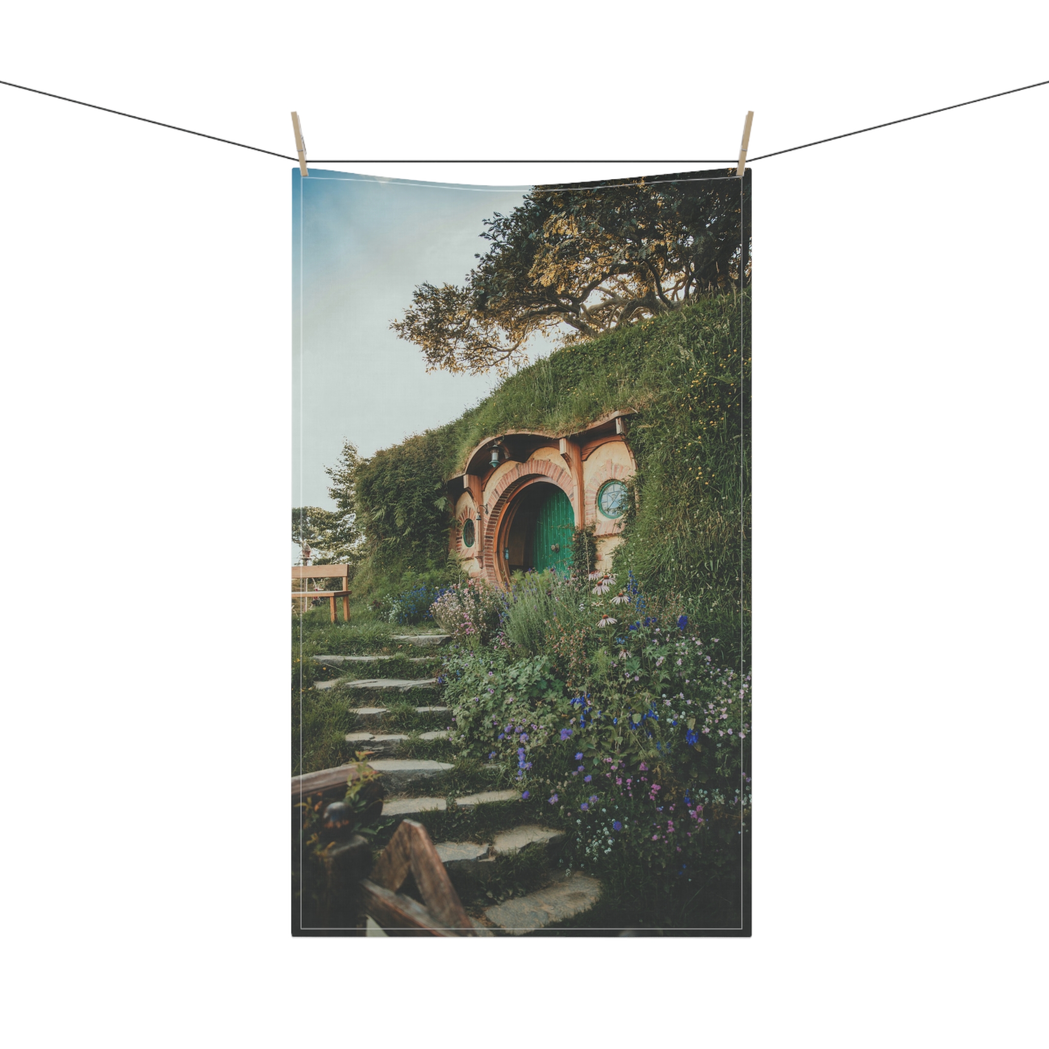 Cottagecore Hobbit Tea Towel - Botanical-Pathway Rustic-Charm - Image 8