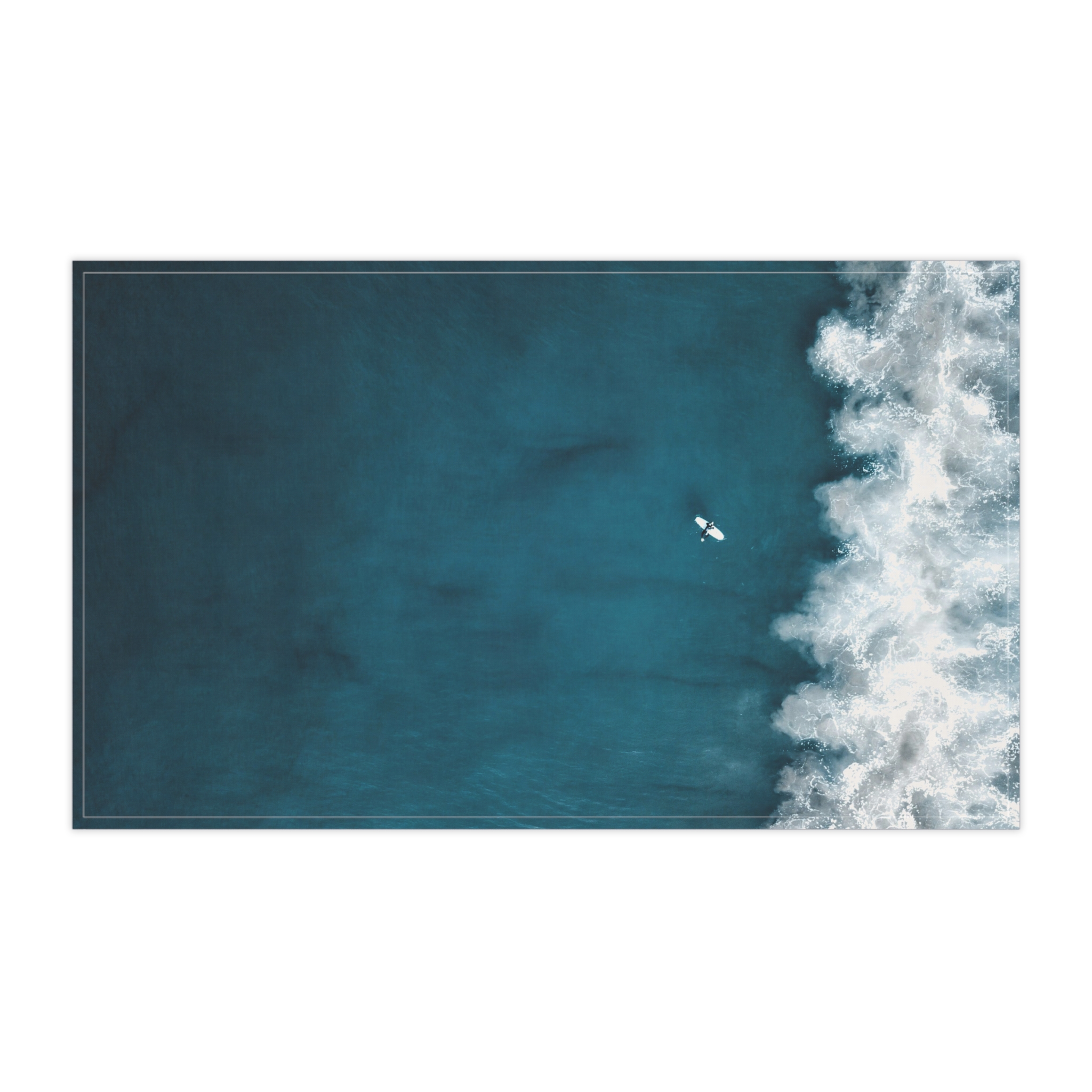 Oceanic Surfer Tea Towel - Coastal-Modern Deep Sea - Image 3