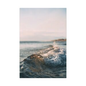 Coastal Wave Canvas Wall Art - Scandinavian-Seaside Serenity