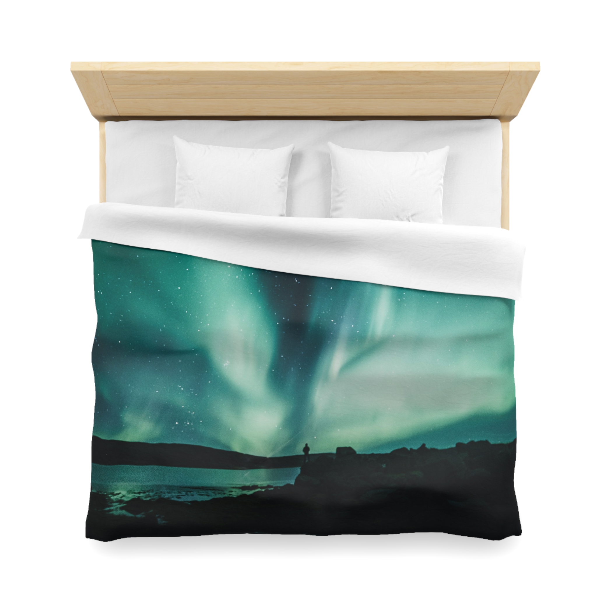 Aurora Borealis Duvet Cover - Ethereal-Night Skyscape - Image 8