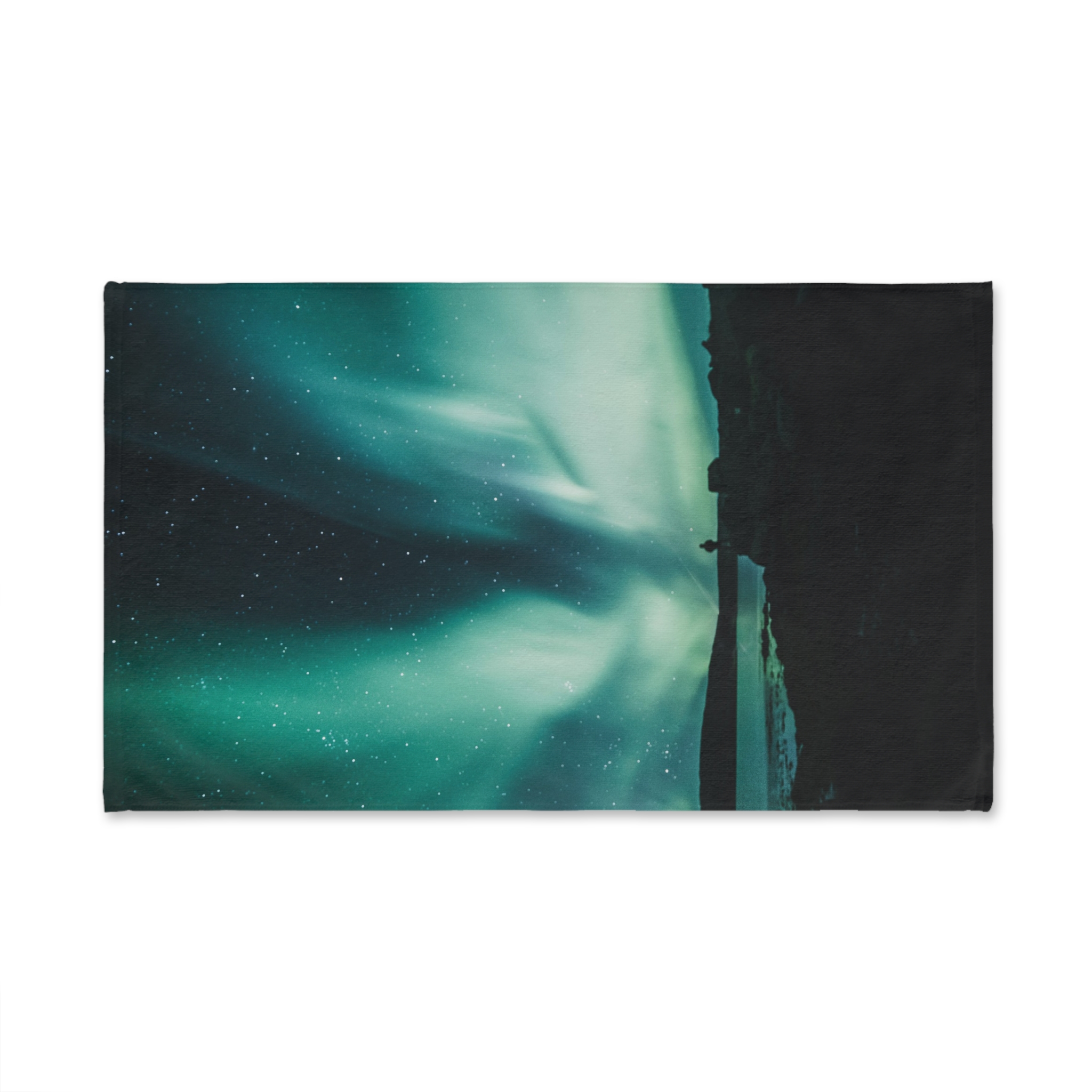 Aurora Borealis Hand Towel - Ethereal-Night Skyscape - Image 2