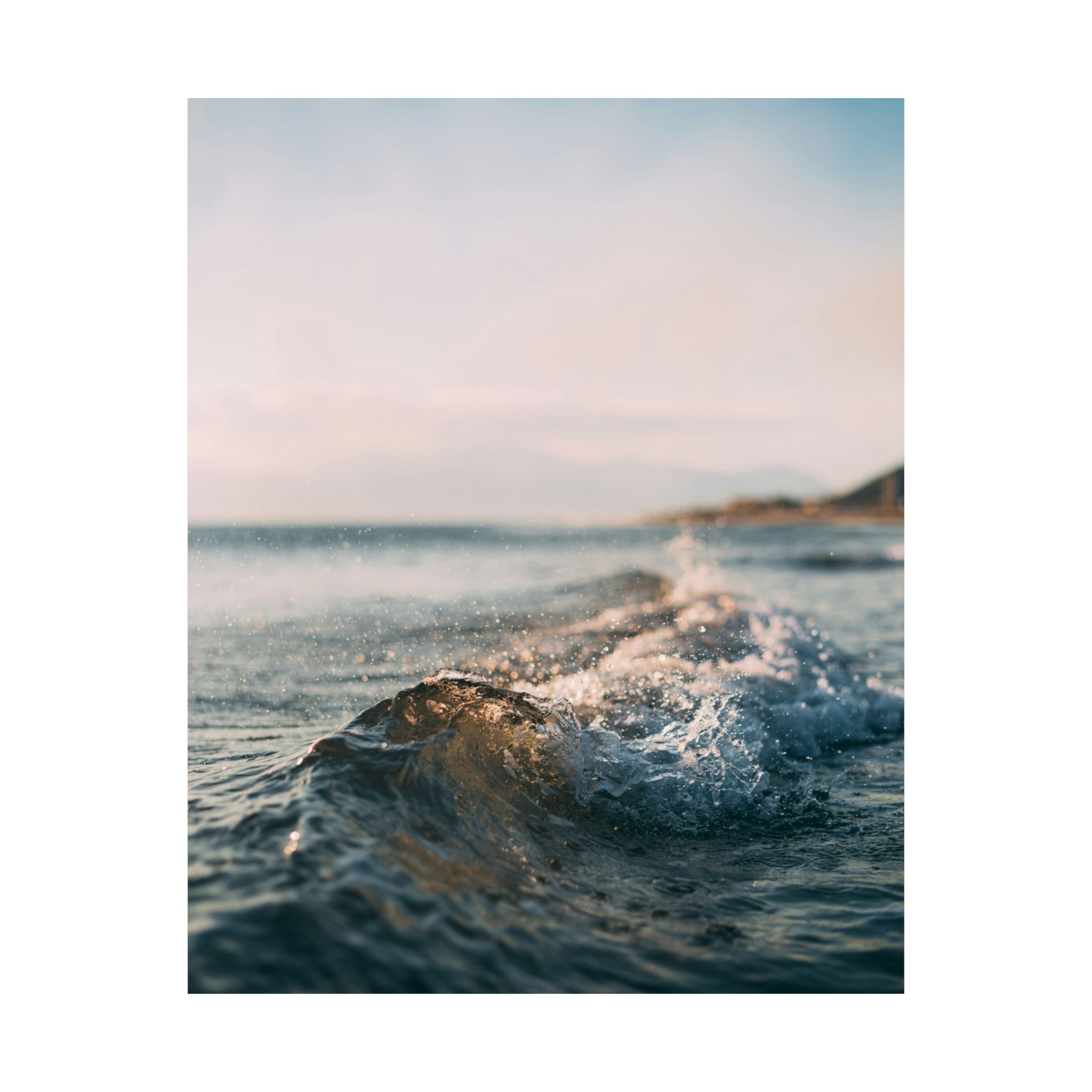 Coastal Wave Matte Vertical Poster - Scandinavian-Seaside Serenity - Image 2