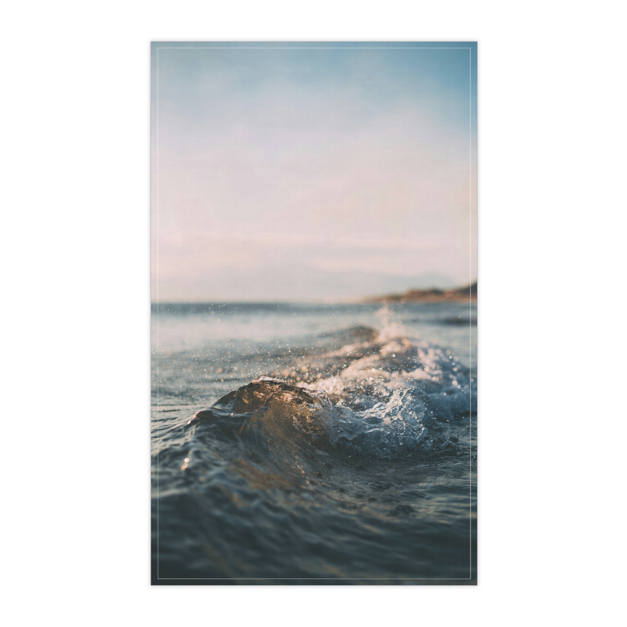 Coastal Wave Tea Towel - Scandinavian-Seaside Serenity - Image 2