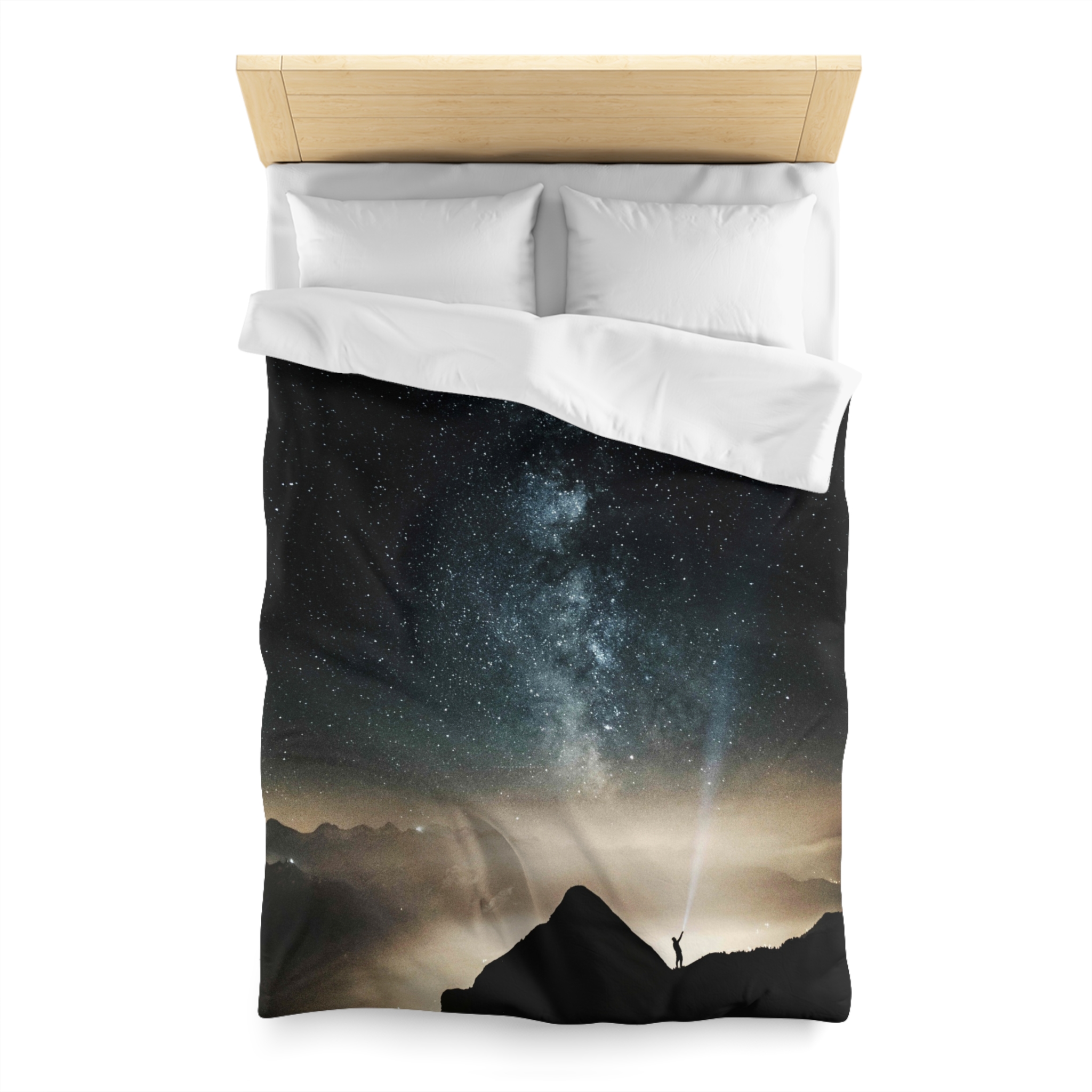 Mystic Galaxy Duvet Cover - Nocturnal-Starlight Exploration - Image 2